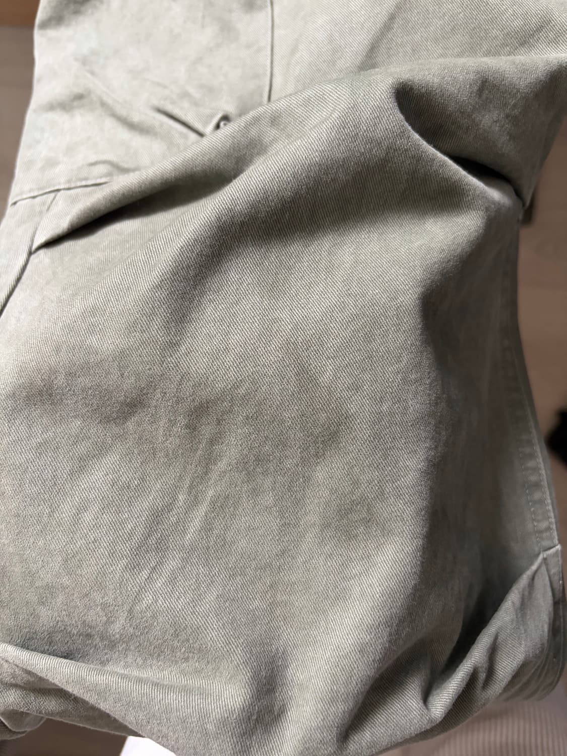 슬로우애시드 다이드 코튼 와이드 카고 팬츠 [카키] 상품이미지8