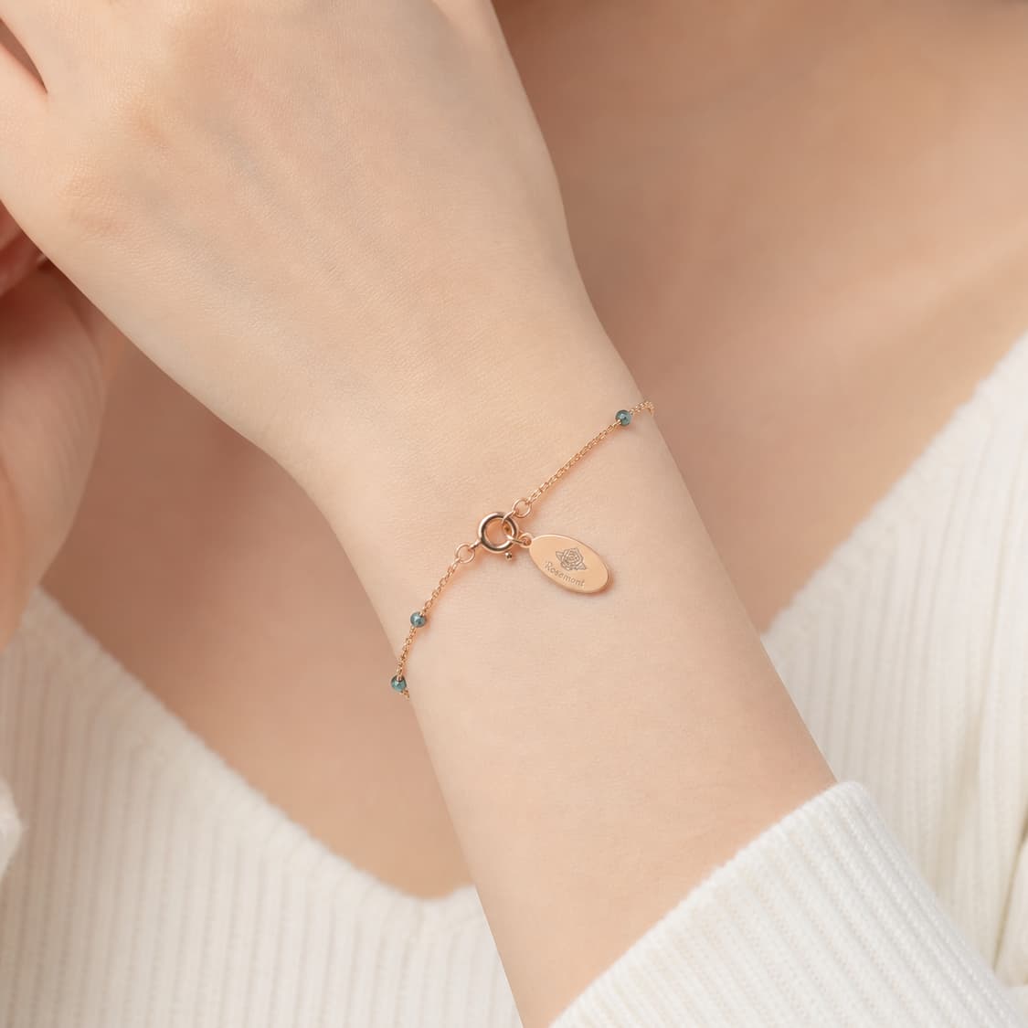 ✨ 로즈몽 14K 로즈골드 런던블루 토파즈 팔찌 | 정품 | 가격인하 상품이미지2