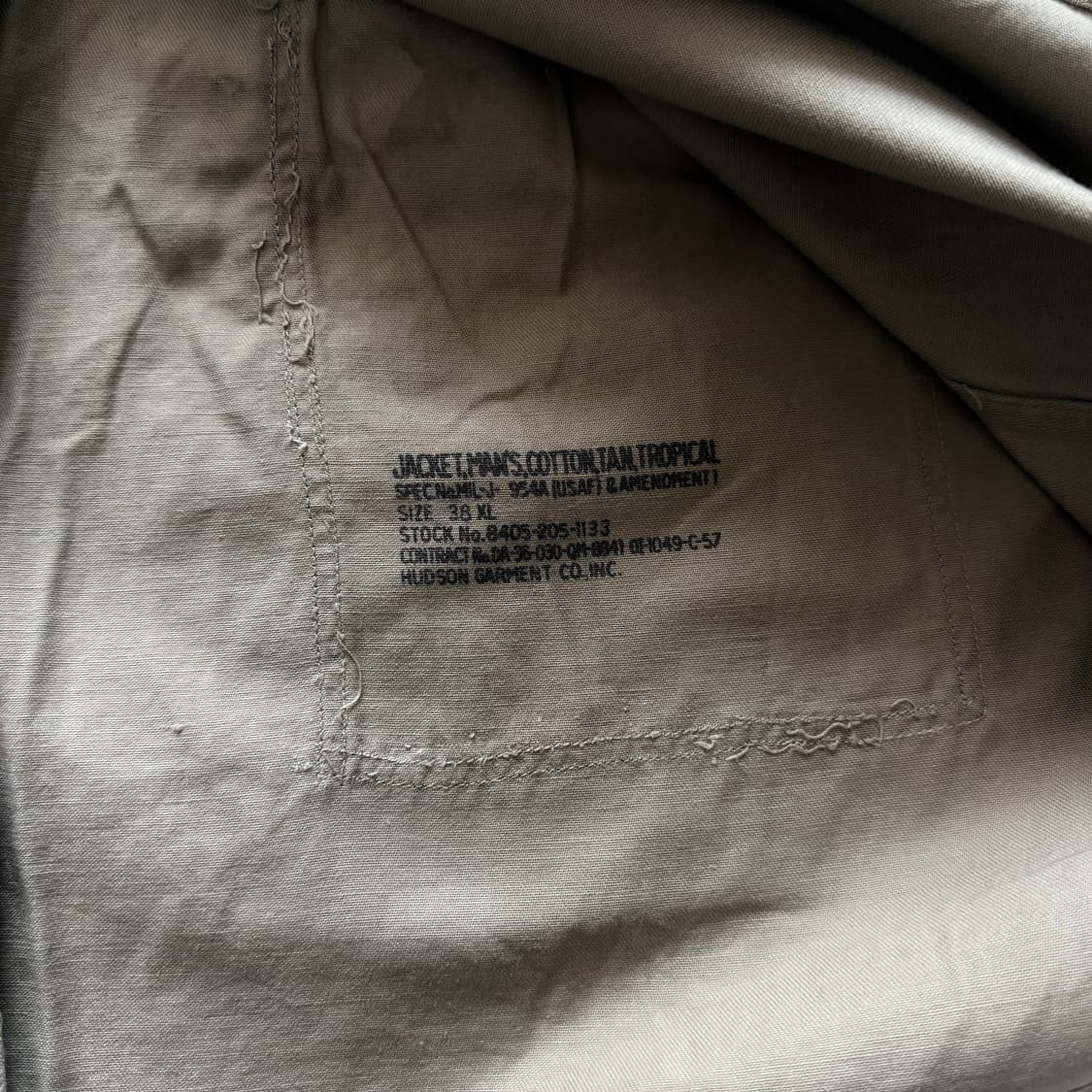 50년대 빈티지 미공군 사파리 자켓  트로피칼 탄 자켓 상품이미지10