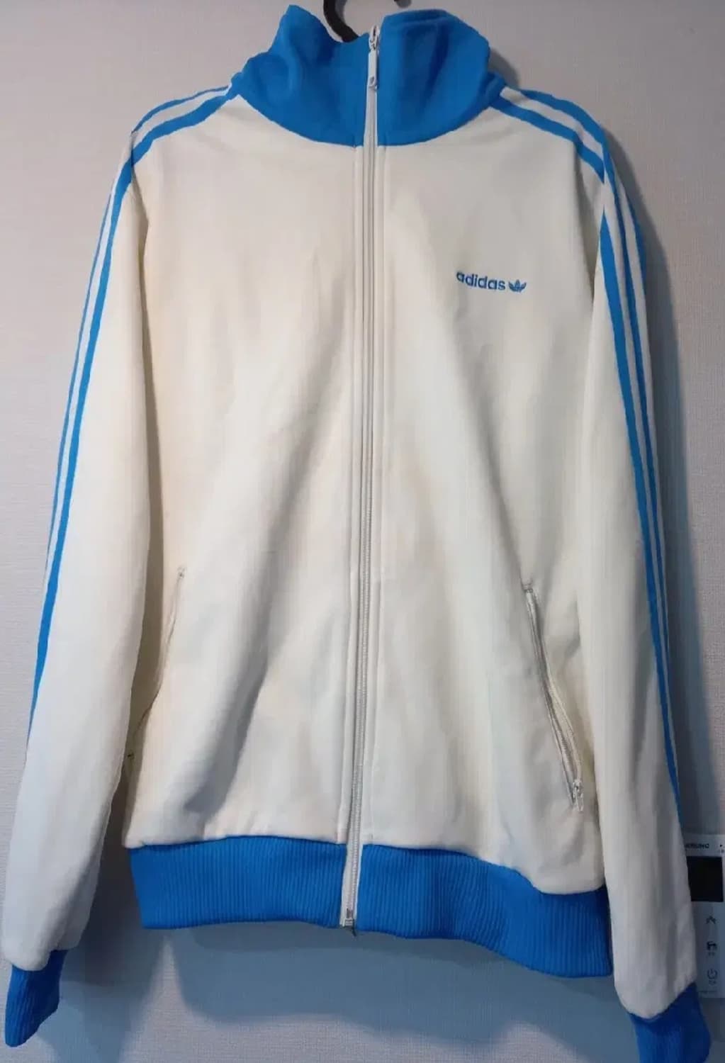 아디다스 대장급 흰파 화이트 블루 트랙탑 저지 져지집업 95/M 상품이미지1