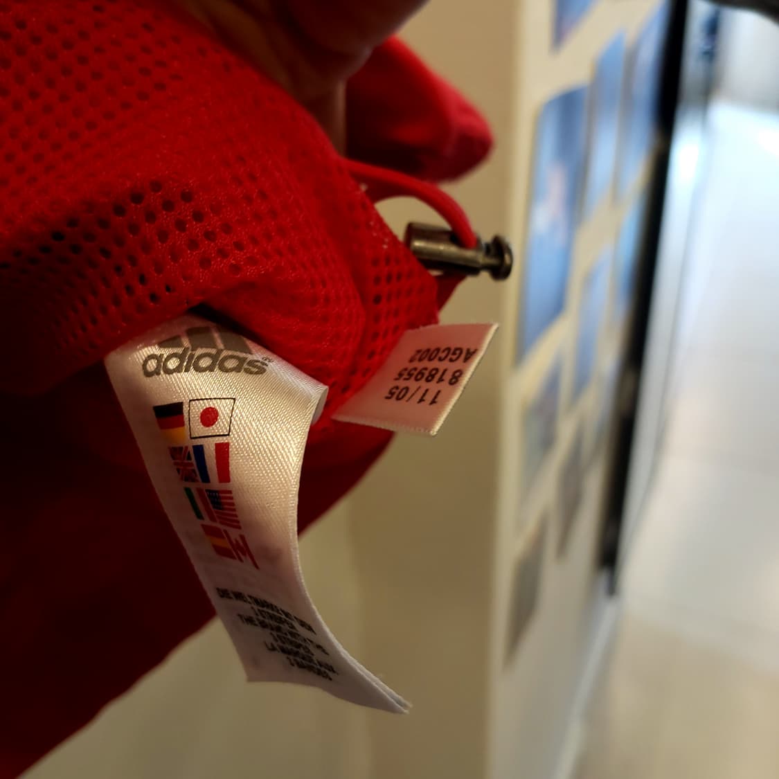 아디다스 클래식 레드 삼선 자켓 바람막이 상품이미지4