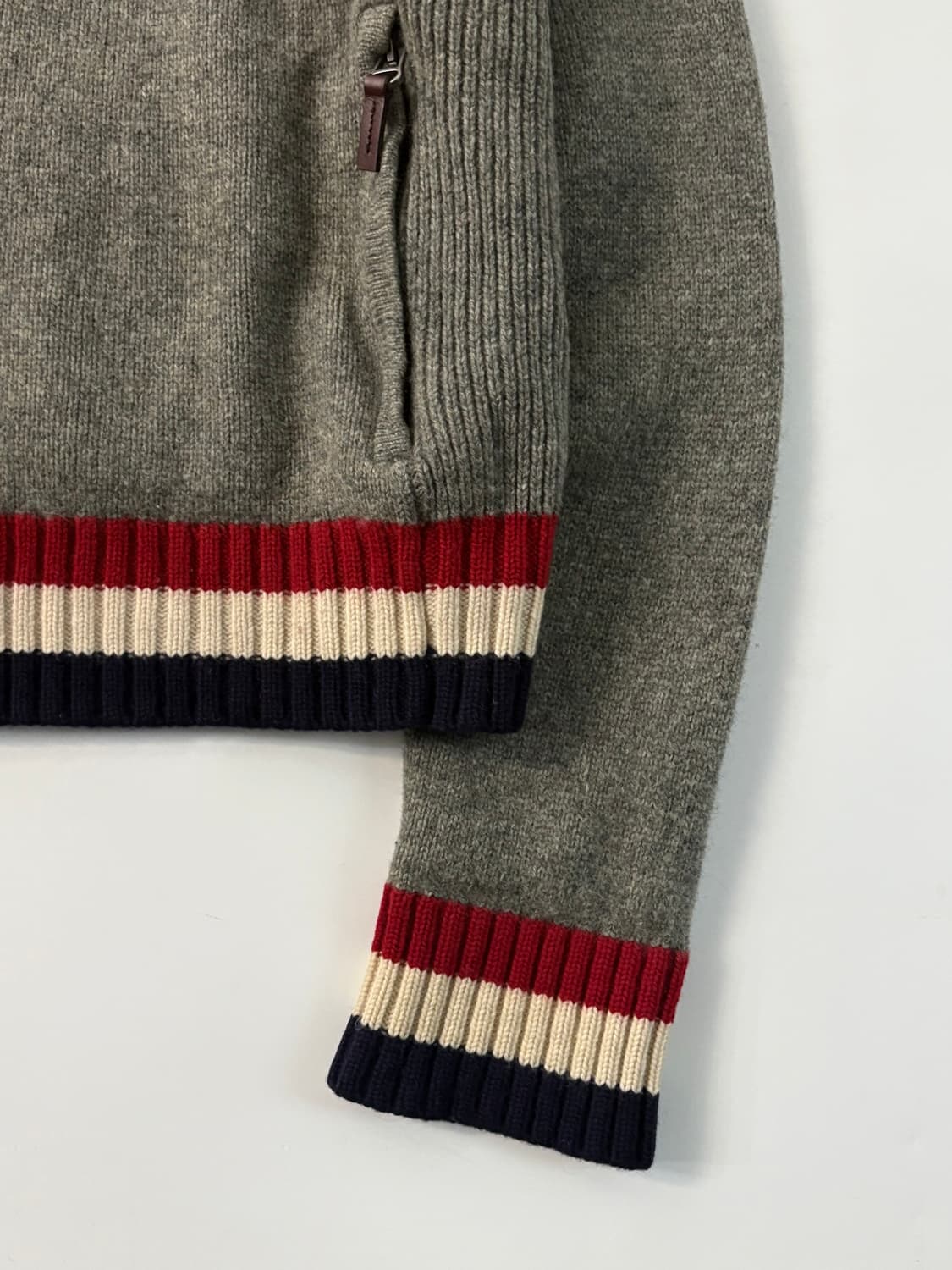 Polo 폴로 랄프로렌 빅포니자수 그레이컬러 램스울 니트집업 상품이미지4