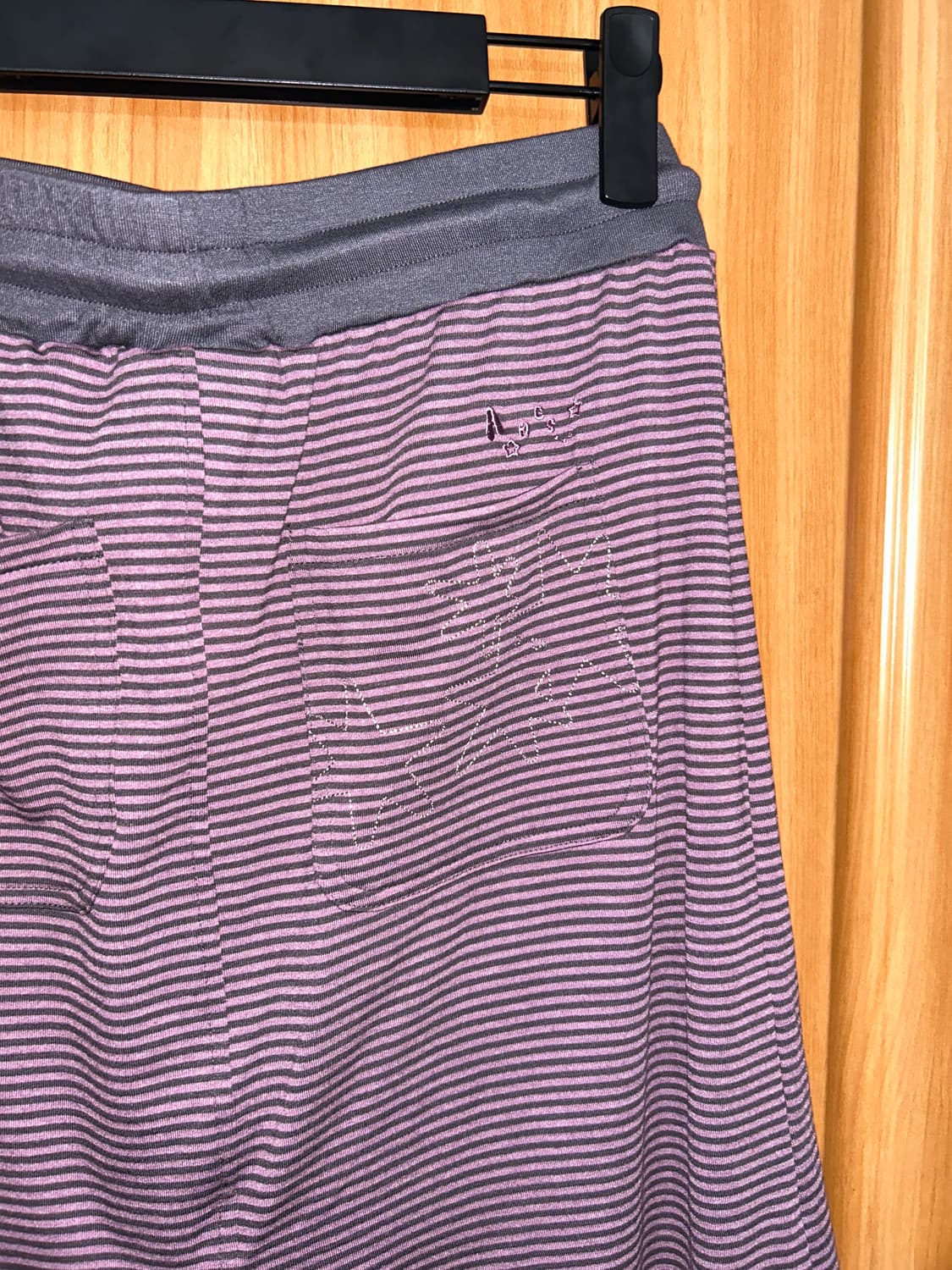 아메스 월드와이드 스트라이프 레이어드 스커트 팬츠 퍼플 상품이미지6