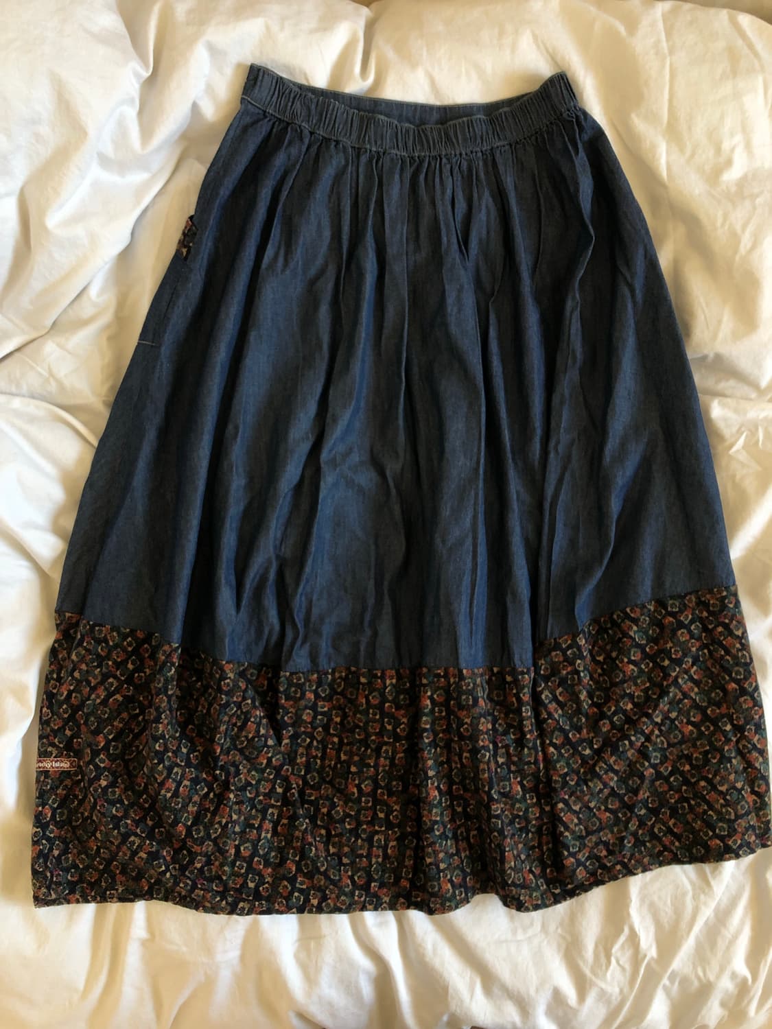 모리걸 빈티지 데님 롱 스커트 써스데이 아일랜드 상품이미지2