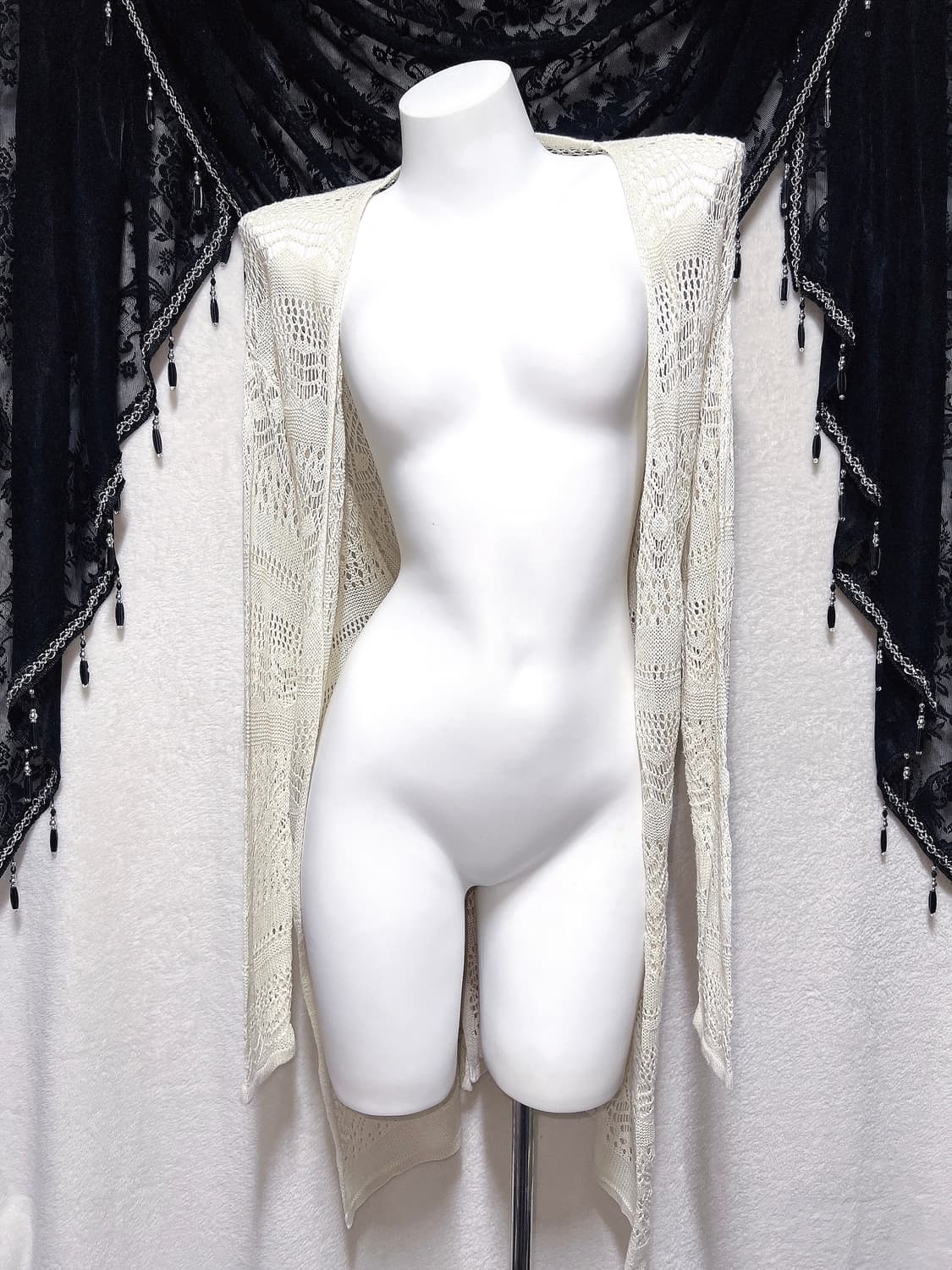 세실맥비 페어리그런지 오리엔탈 레이스 뜨개 롱가디건 로브 핀터 모리 하치 상품이미지8