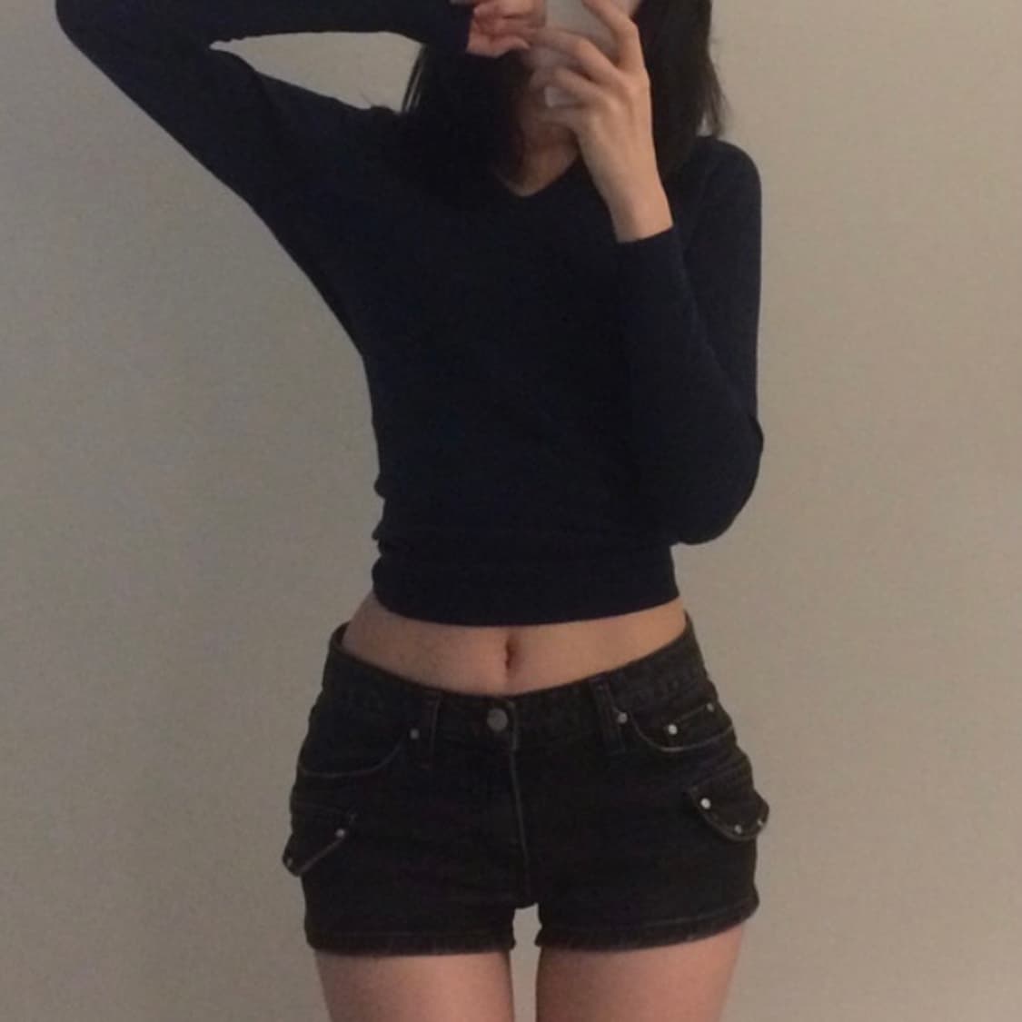 카고 로우라이즈 숏팬츠 블랙  상품이미지1