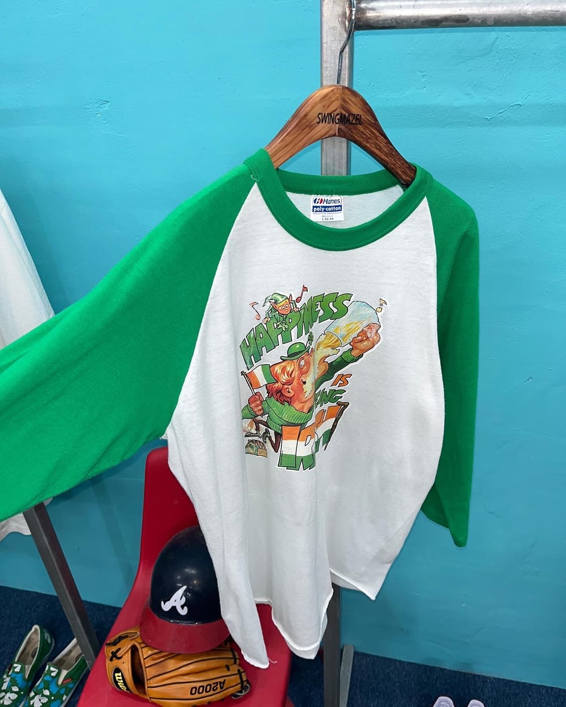 90s USA 싱글스티치 레글런 티셔츠 상품이미지6