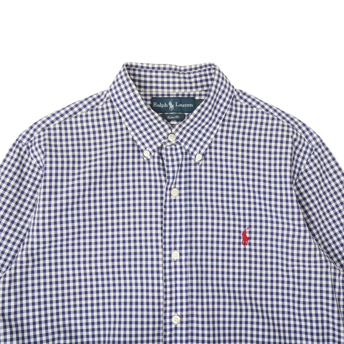 폴로 랄프로렌 블루 깅엄체크 커스텀핏 셔츠 상품이미지2