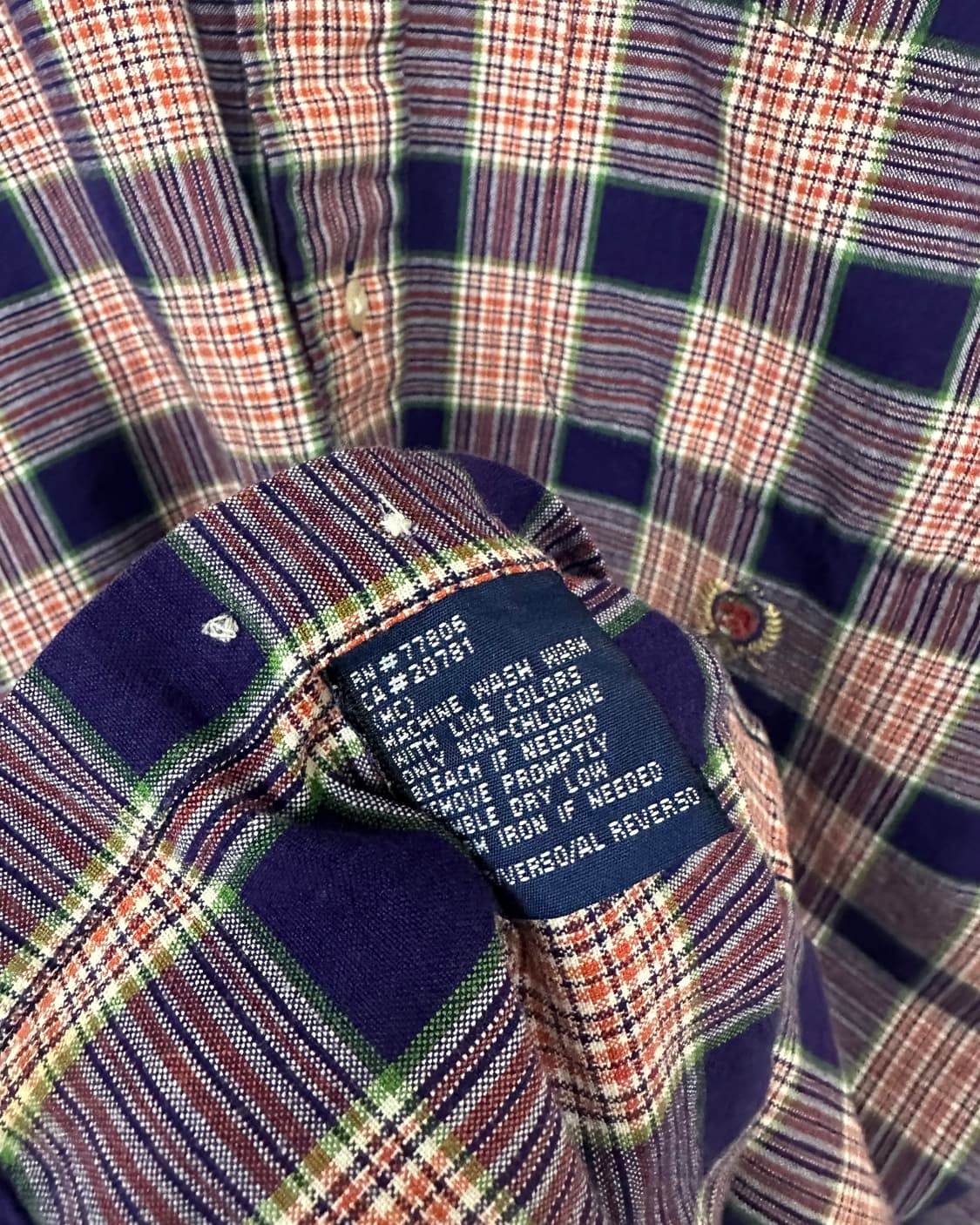 (L)90'S 타미 체크 셔츠-M2157 상품이미지5