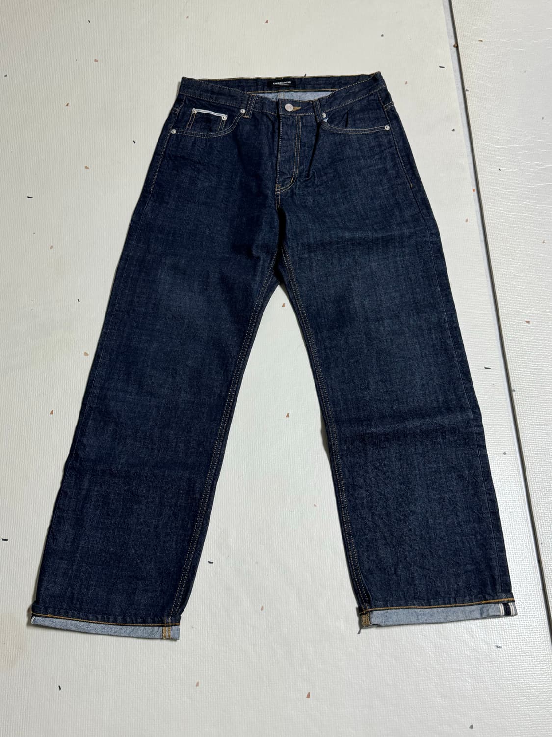 [M] 덴메이드 와이드핏 셀비지 데님팬츠 딥 인디고 상품이미지2