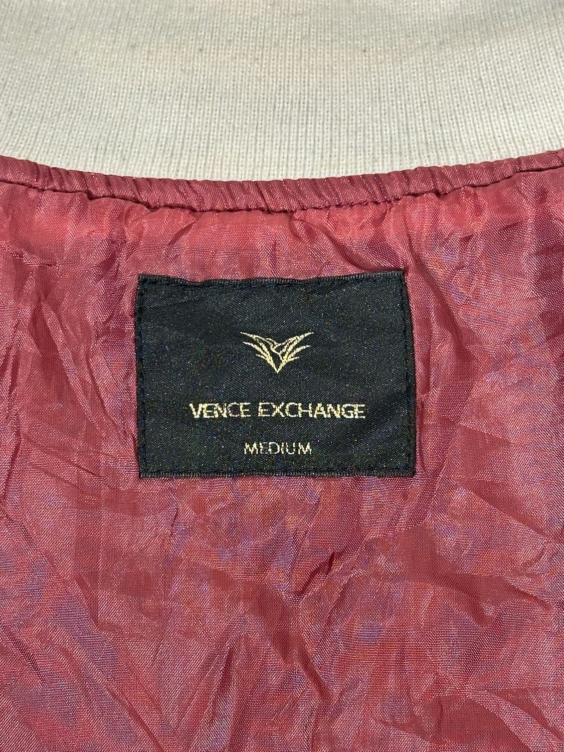 일본 빈티지 버건디 화이트 자수 크롭 스카잔 자켓 M 상품이미지6