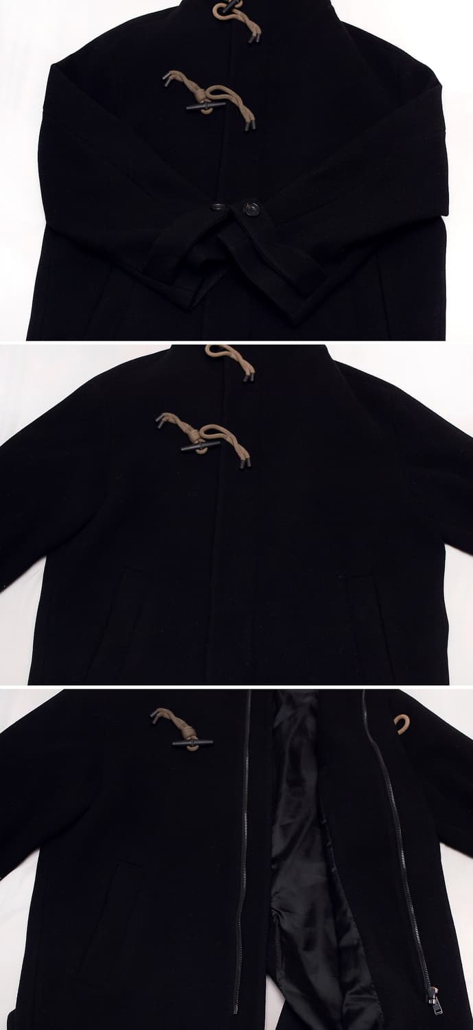 시스템 옴므 울캐시미어 집업 하이넥 더플 오버 코트 (100-105) 상품이미지6