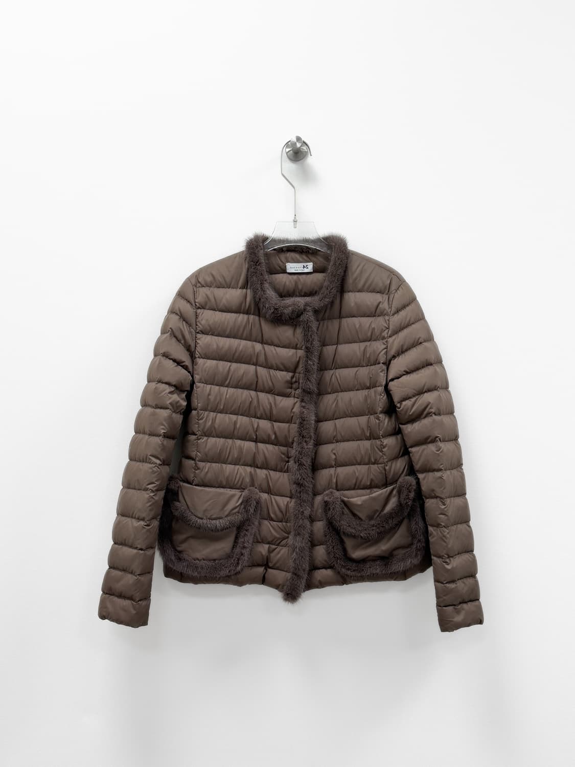 만조니24 밍크 트리밍 라이트 구스 다운 자켓 상품이미지1