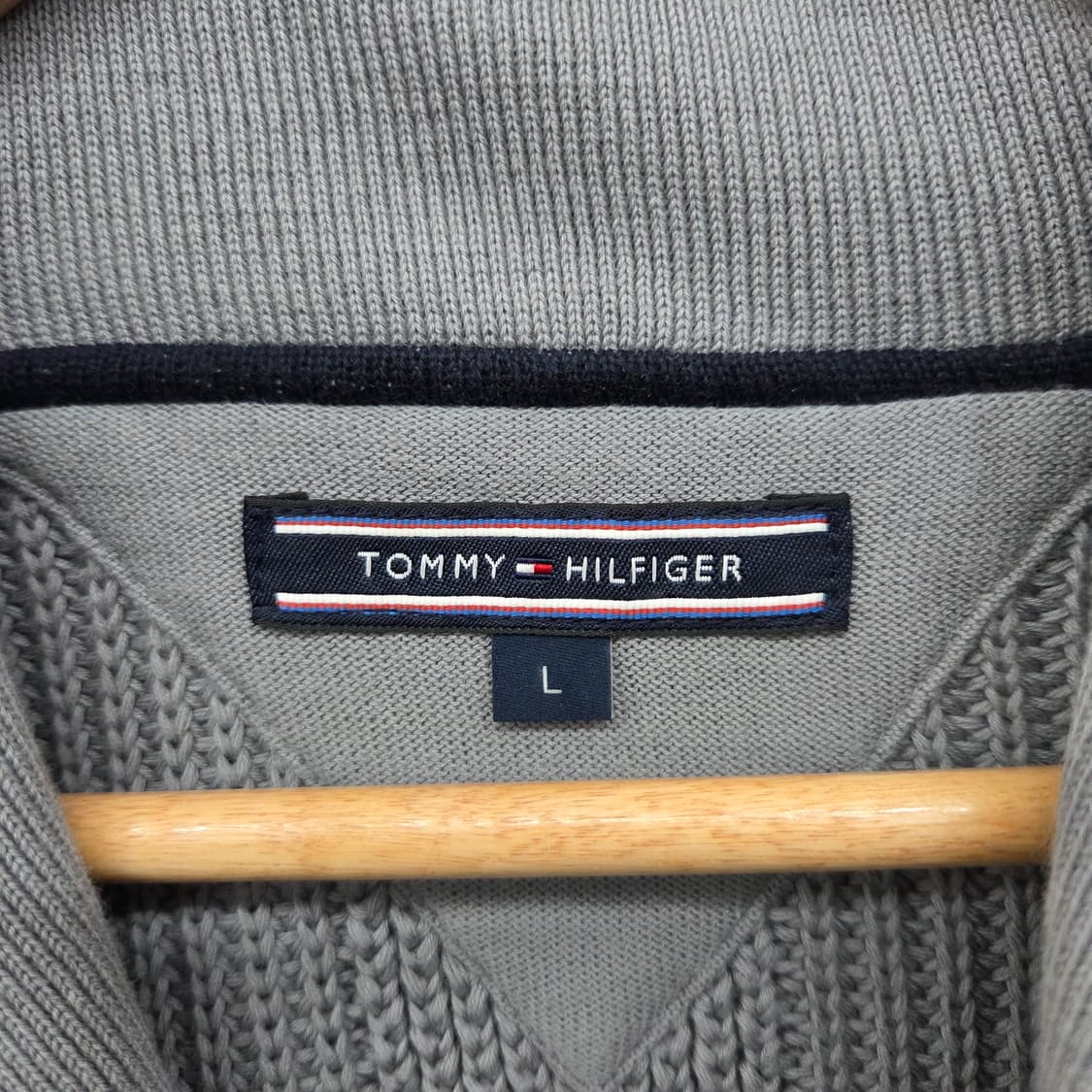 타미힐피거 그레이 숄카라 가디건 남L 상품이미지3