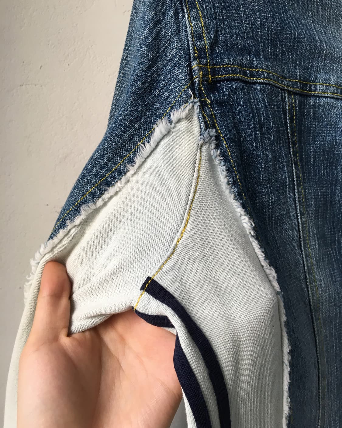 Side line layer denim jacket 상품이미지6