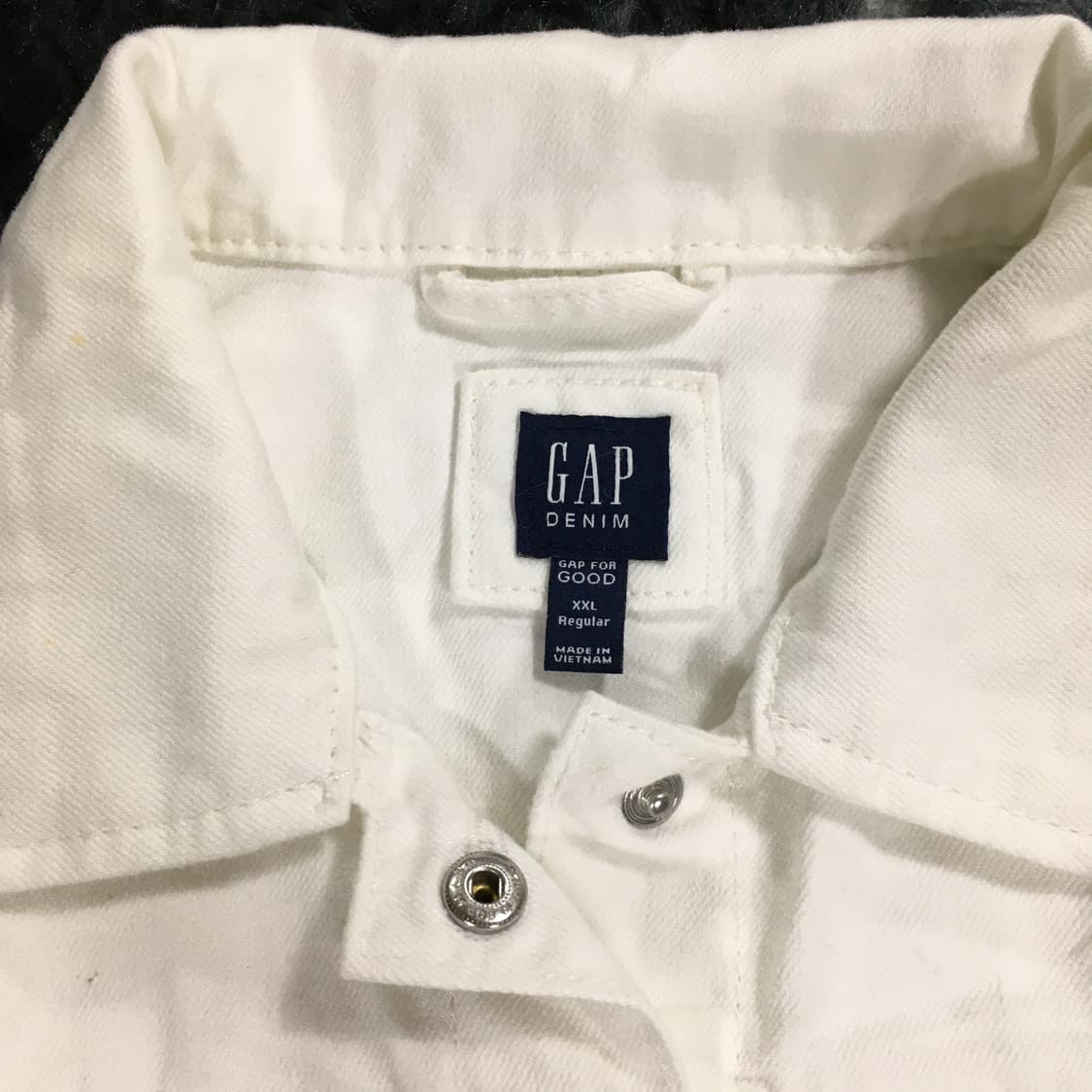 투티/A10 GAP DENIM 화이트 데님 자켓 청자켓 크롭 트러커 우먼 상품이미지5
