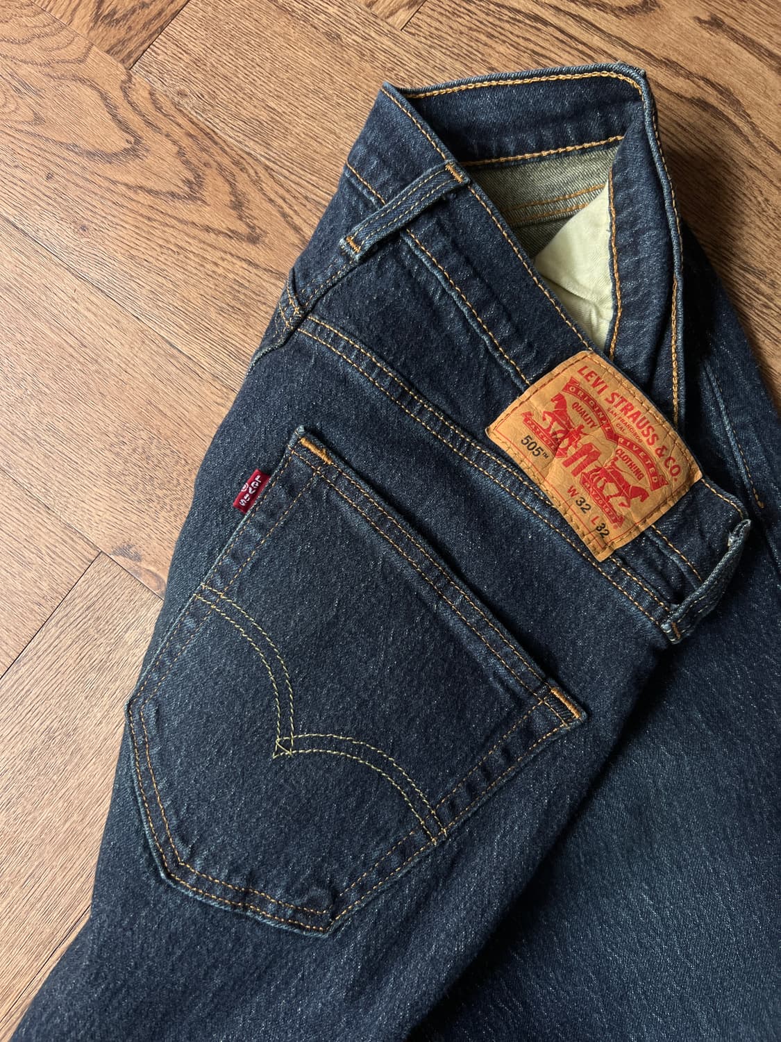 [32]리바이스 505 빈티지 워싱 스트레치 데님 팬츠 상품이미지4