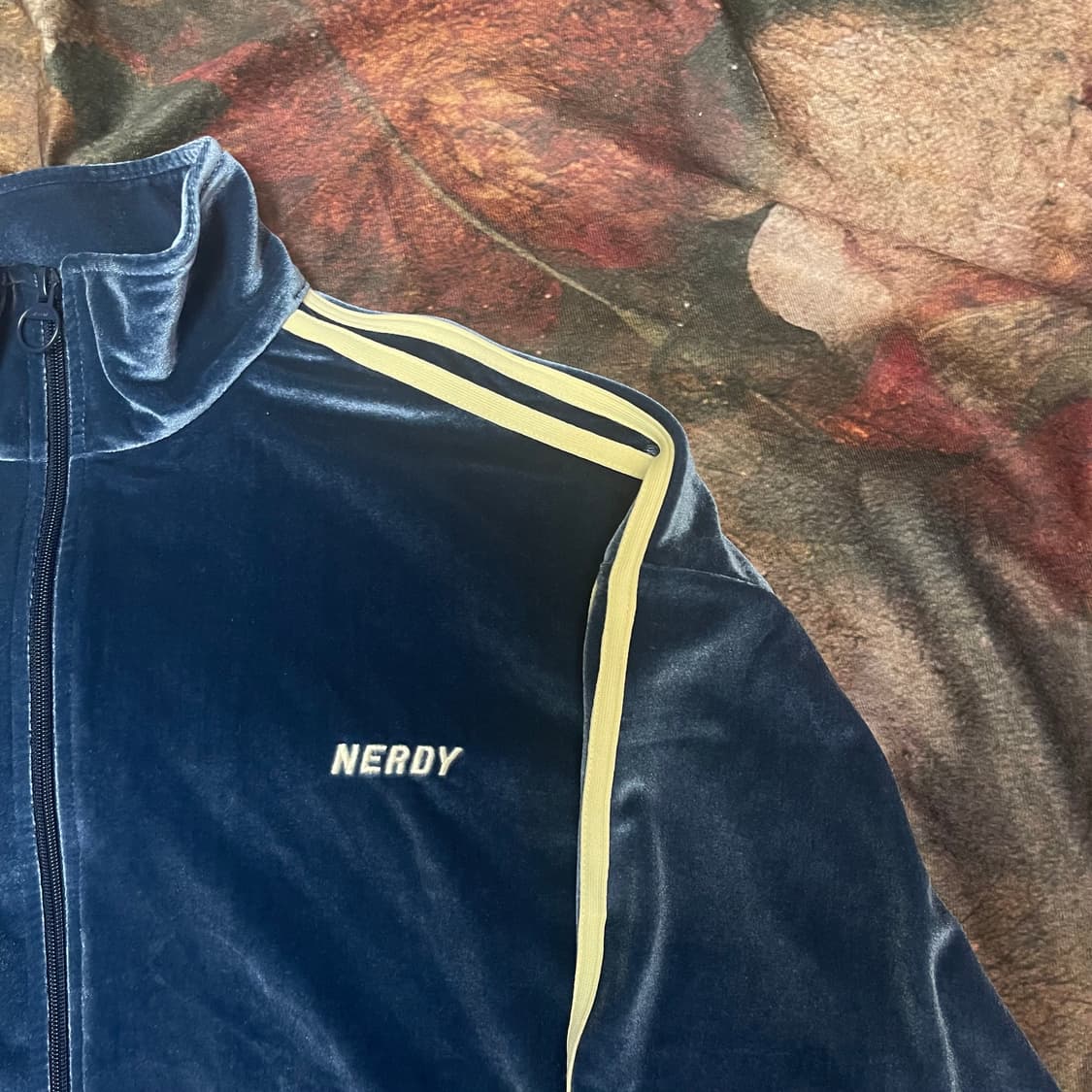 널디 빈티지 옐로우 사이드라인 네이비벨벳져지 L 상품이미지2