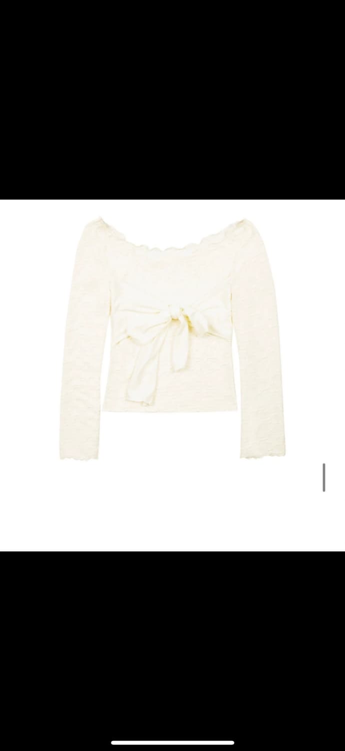 마가린핑거스 리본 오프숄더 티셔츠 여성 블라우스 판매 상품이미지2