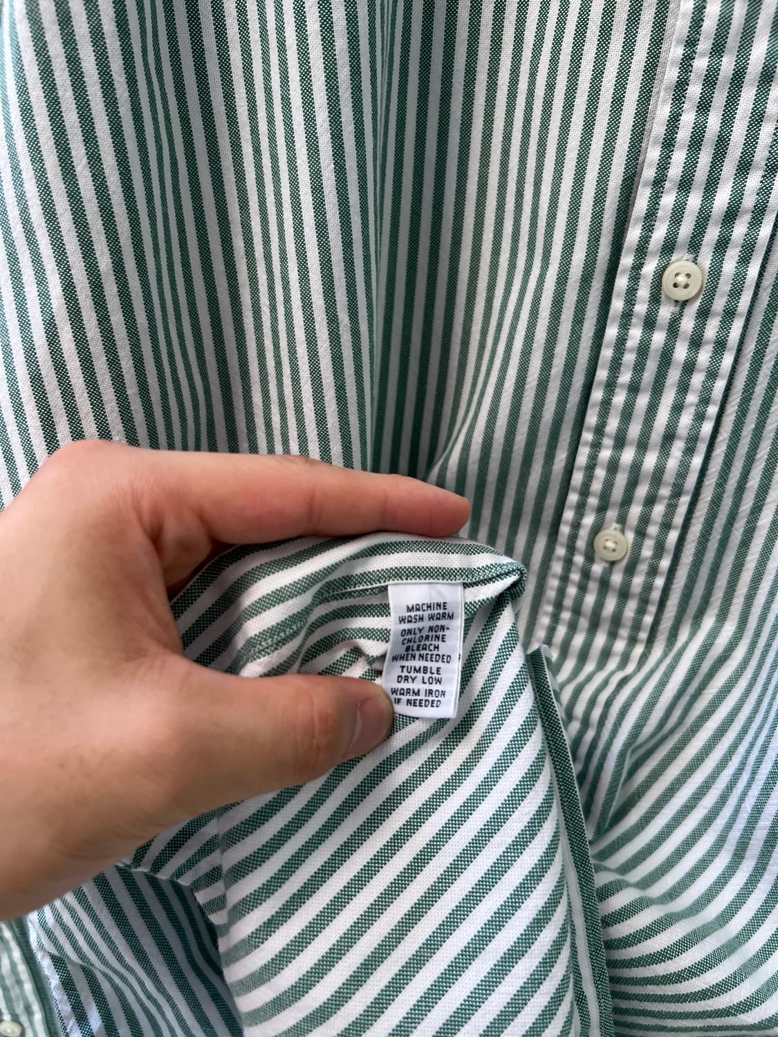 [XL]폴로 랄프로렌 CLASSIC FIT 그린 스트라이프 옥스포드 셔츠 상품이미지5