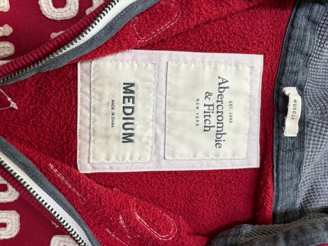 아베크롬비 후드집업 레드 양홍원 m 상품이미지2