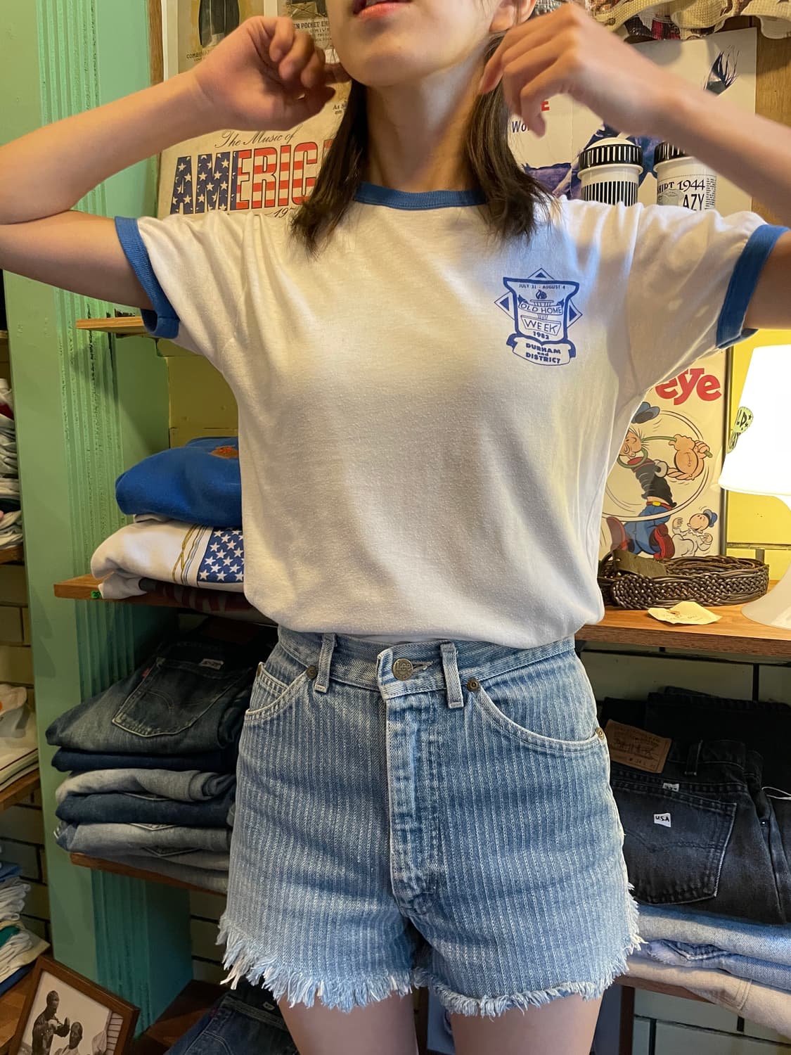 1980's Vintage Ringer T-Shirt ​ 상품이미지7
