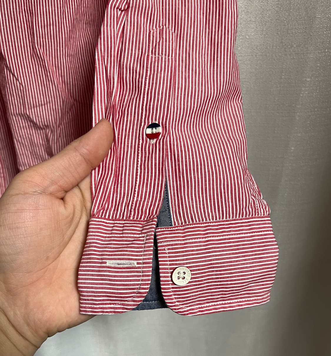 새상품 공용 타미힐피거 스트라이프 셔츠 남방 M 상품이미지2