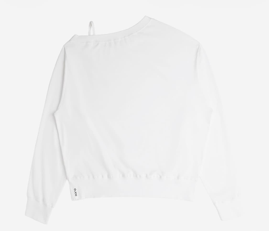 OJOS Twisted Button-Up Sweatshirt / WH 상품이미지2