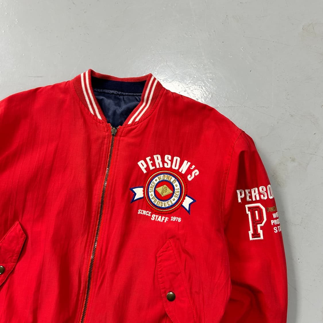 90s 퍼슨스 리버시블 블루종  상품이미지7