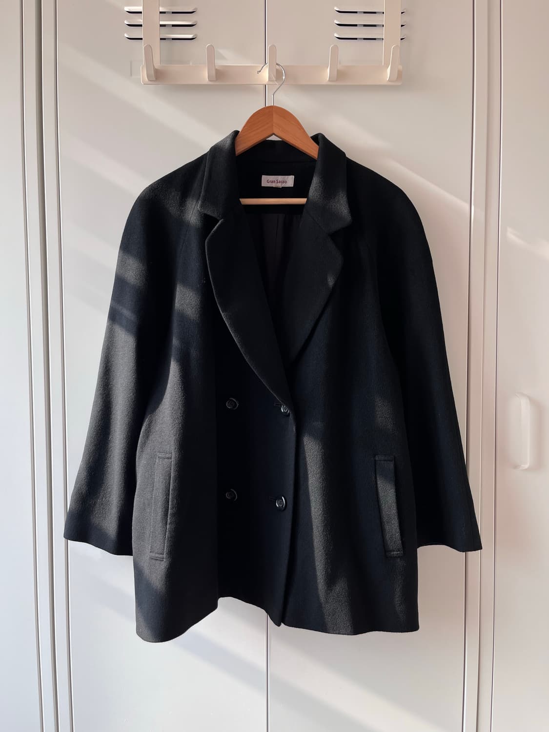 Gran sasso 그랑사쏘 오버핏 더블버튼 울 롱코트 상품이미지1