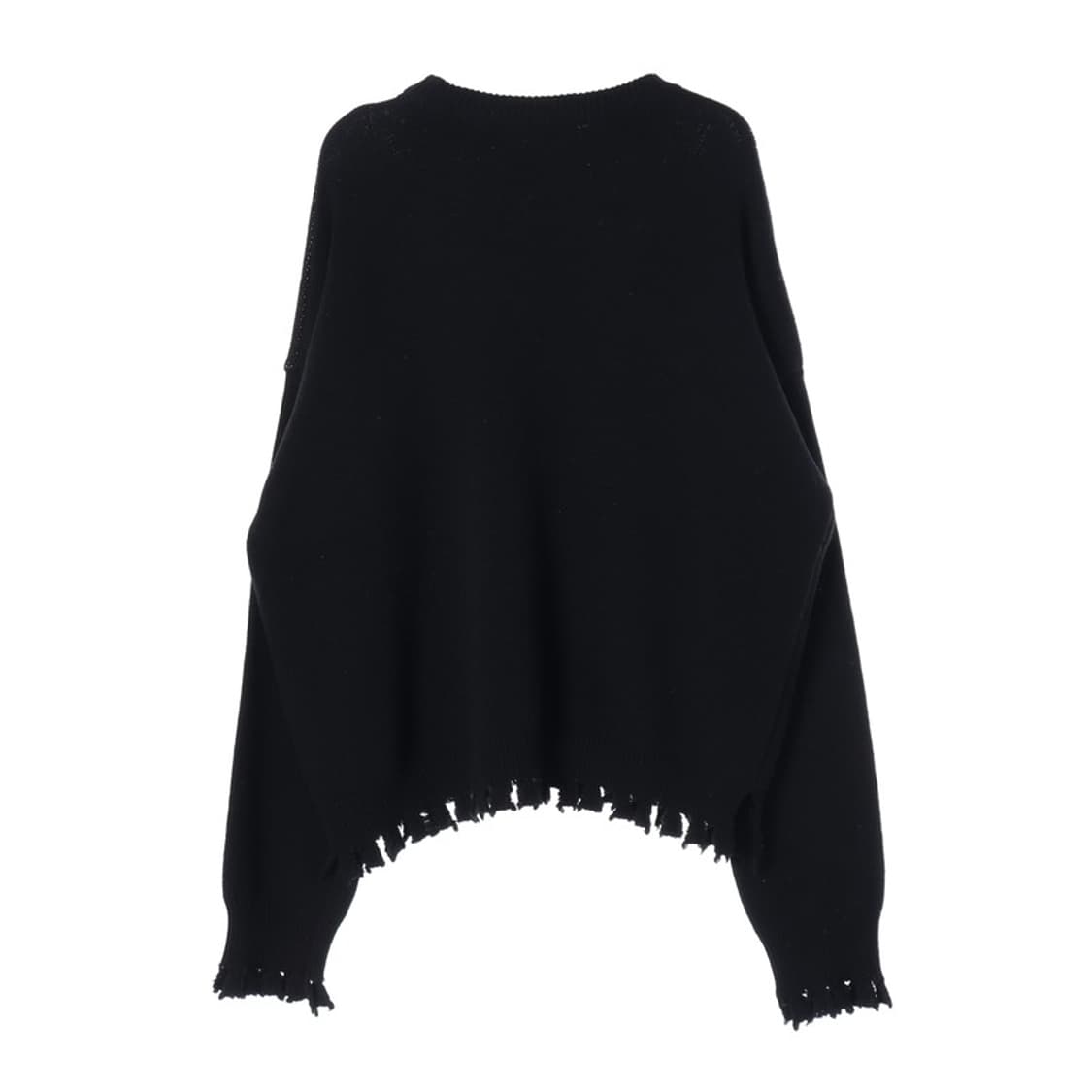 아임낫어휴먼비잉 한문 자수 데미지 램스울 니트 상품이미지2