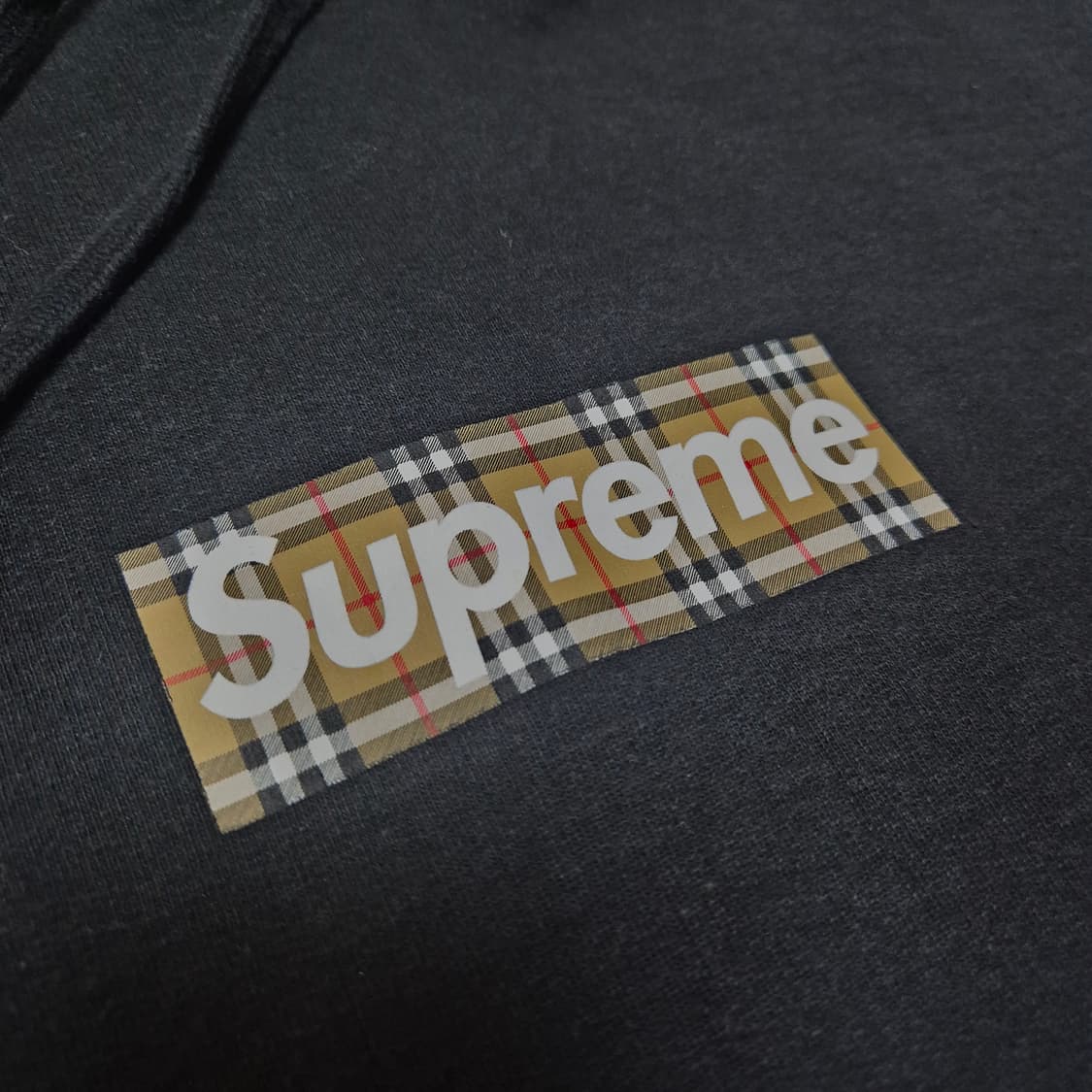 [필살기상품🔥] 22SS 슈프림x버버리 박스로고 후드 블랙 상품이미지3