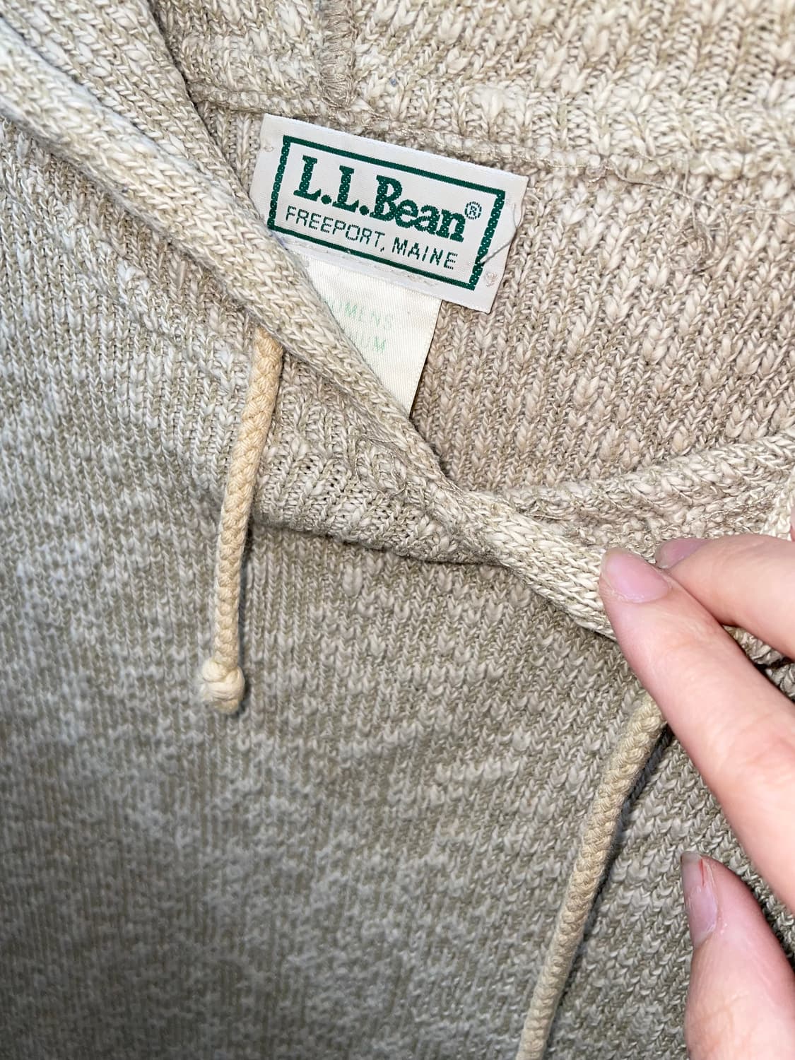 L.L.bean 베이지 후디 니트 상품이미지4