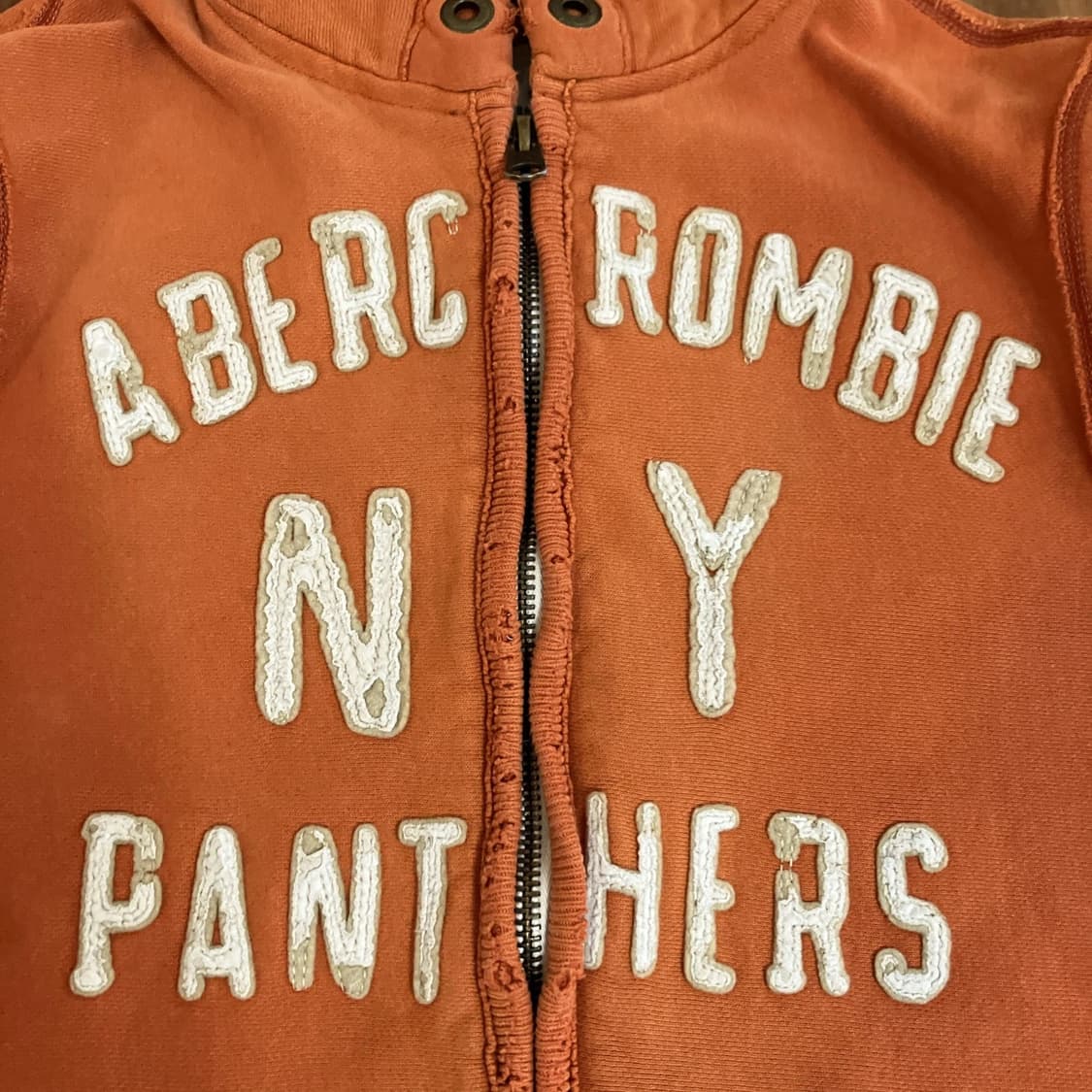 아베크롬비 앤 피치 오렌지 패치 후드 집업 상품이미지2