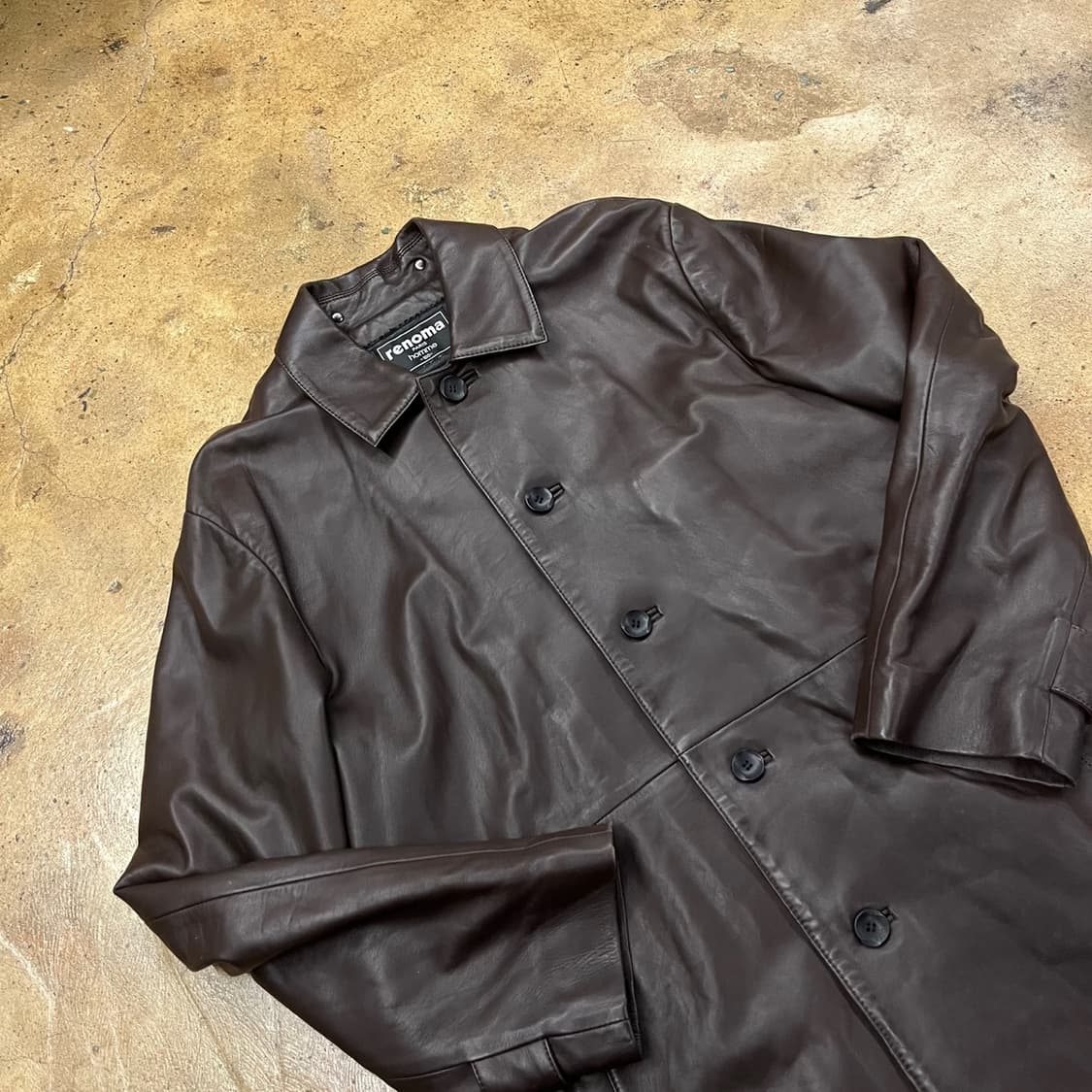 [정품/100] 레노마 브라운 양가죽 롱코트 b17 상품이미지1