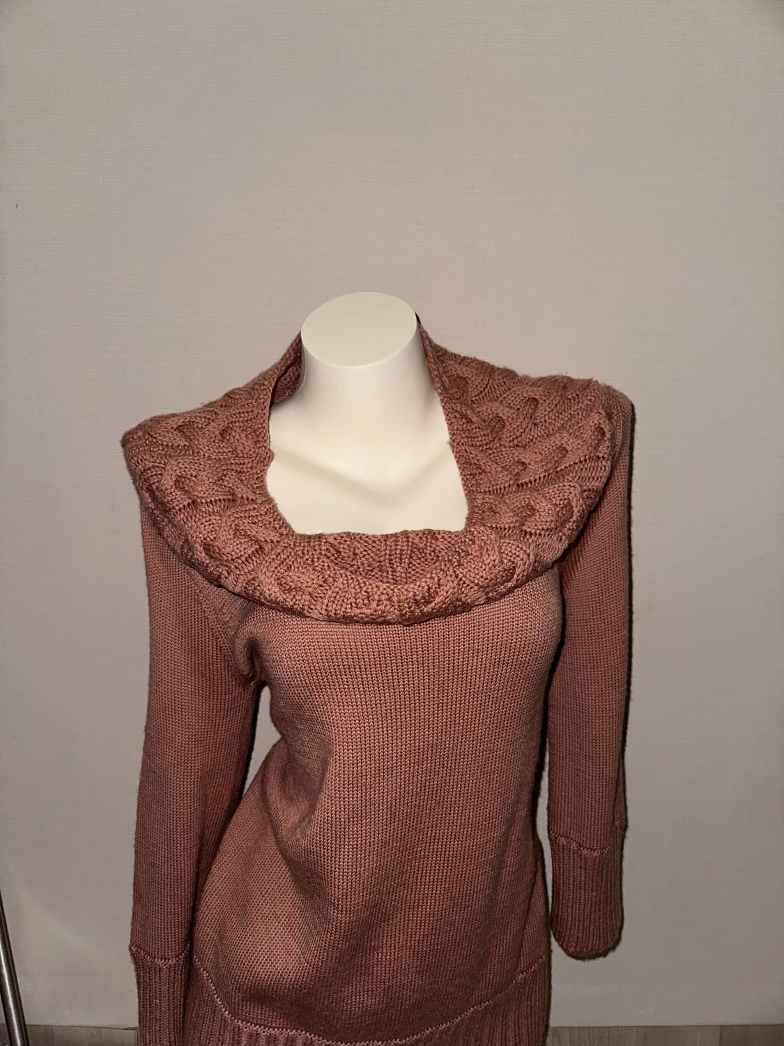 더스티핑크 카울넥  빈티지 니트 상품이미지2