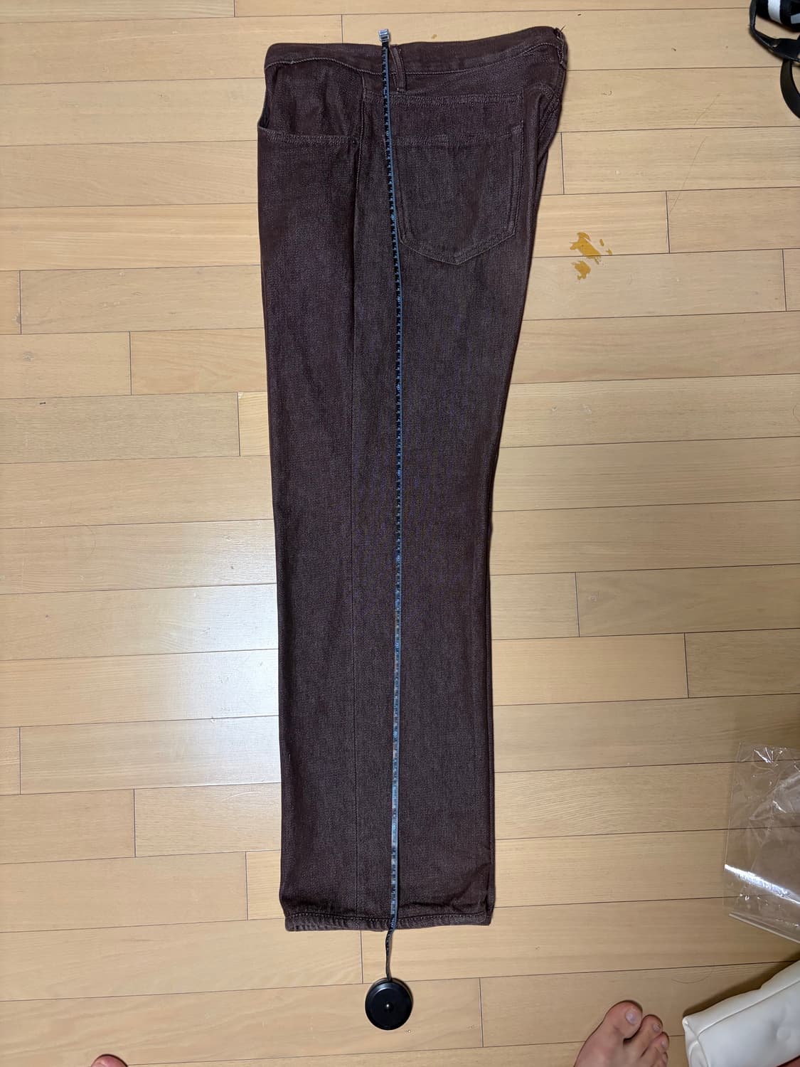 오라리 21aw 하드트위스트 데님 브라운 32 상품이미지4