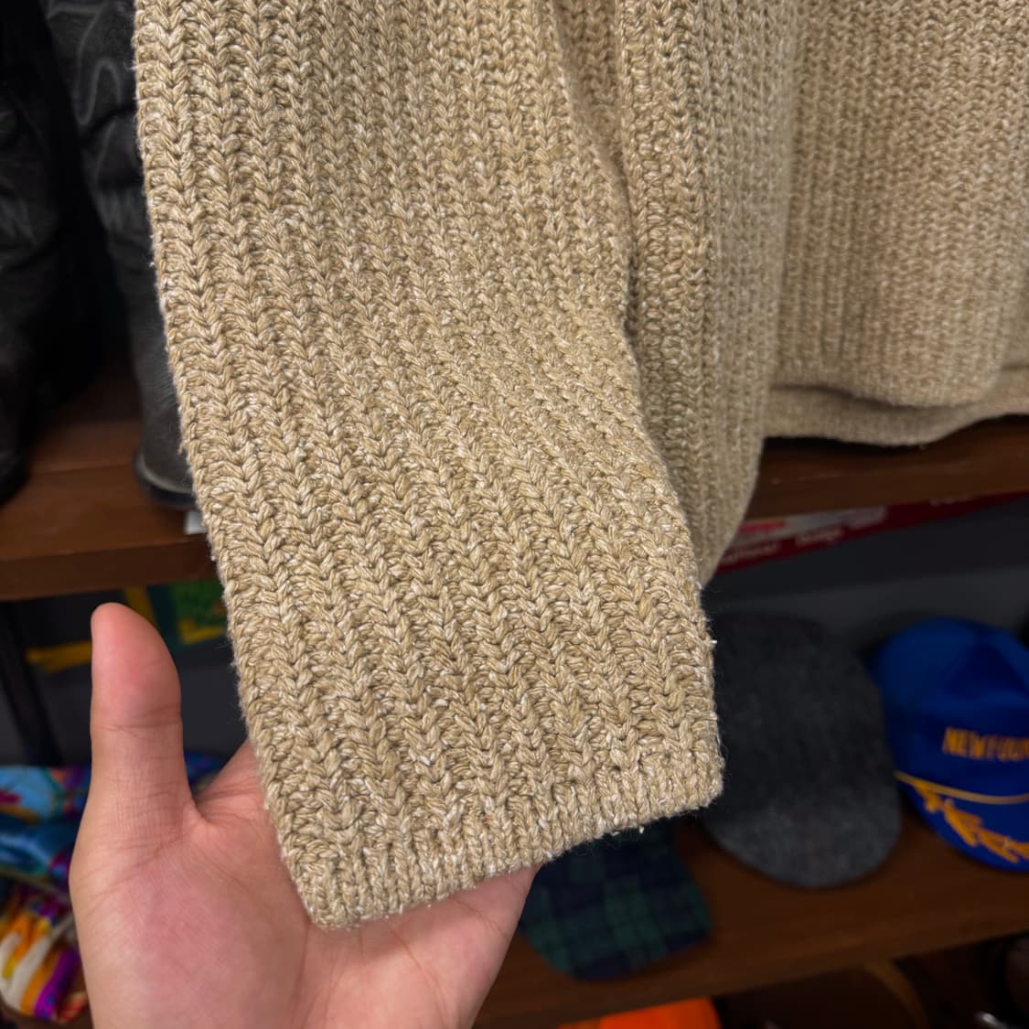 00s 디즈니 스토어 미키마우스 와펜 패치 헤비 울 짜임 빈티지 니트 상품이미지6