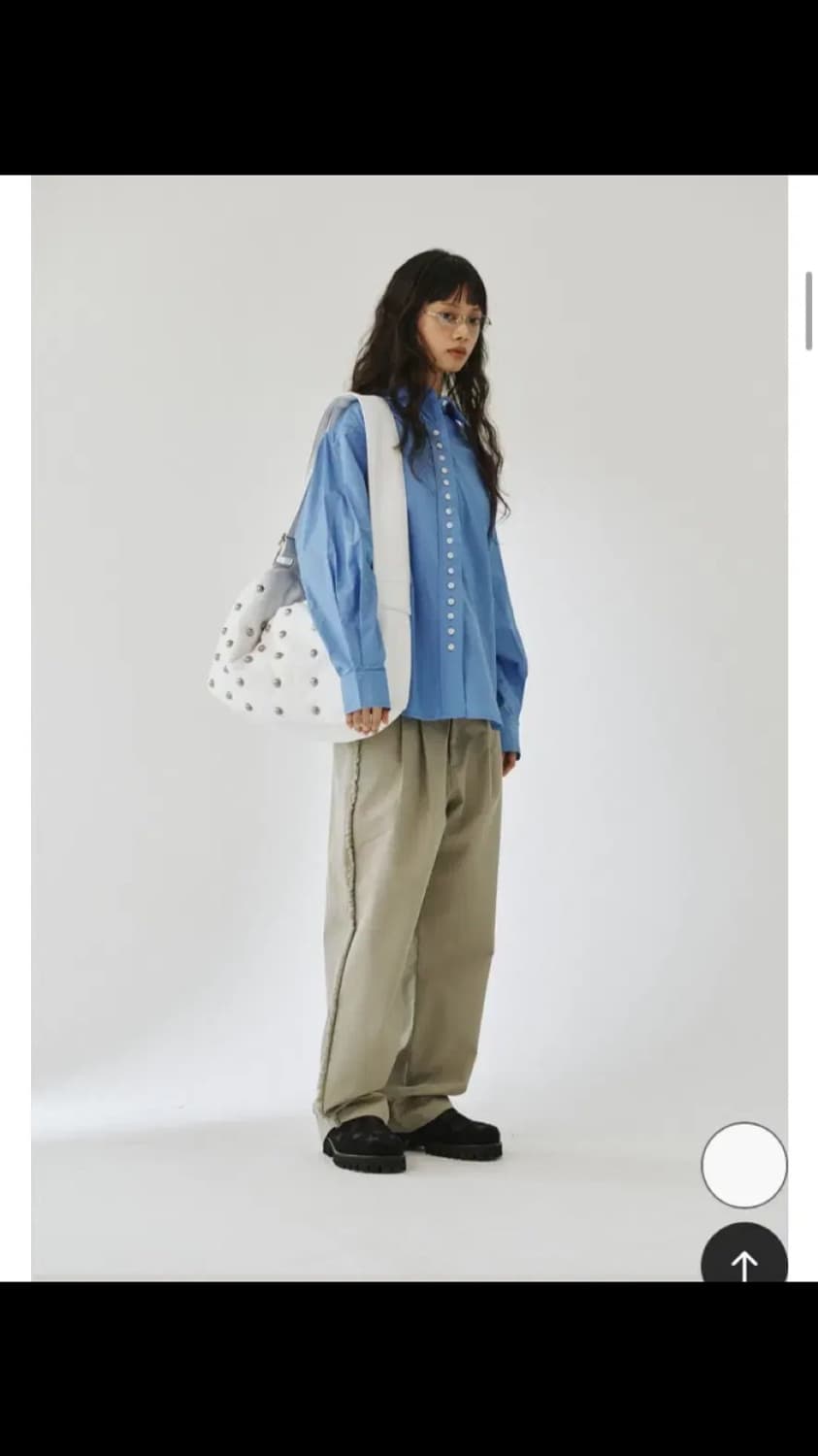 플리즈프로젝트 페이퍼 버튼 셔츠 skyblue free 상품이미지3