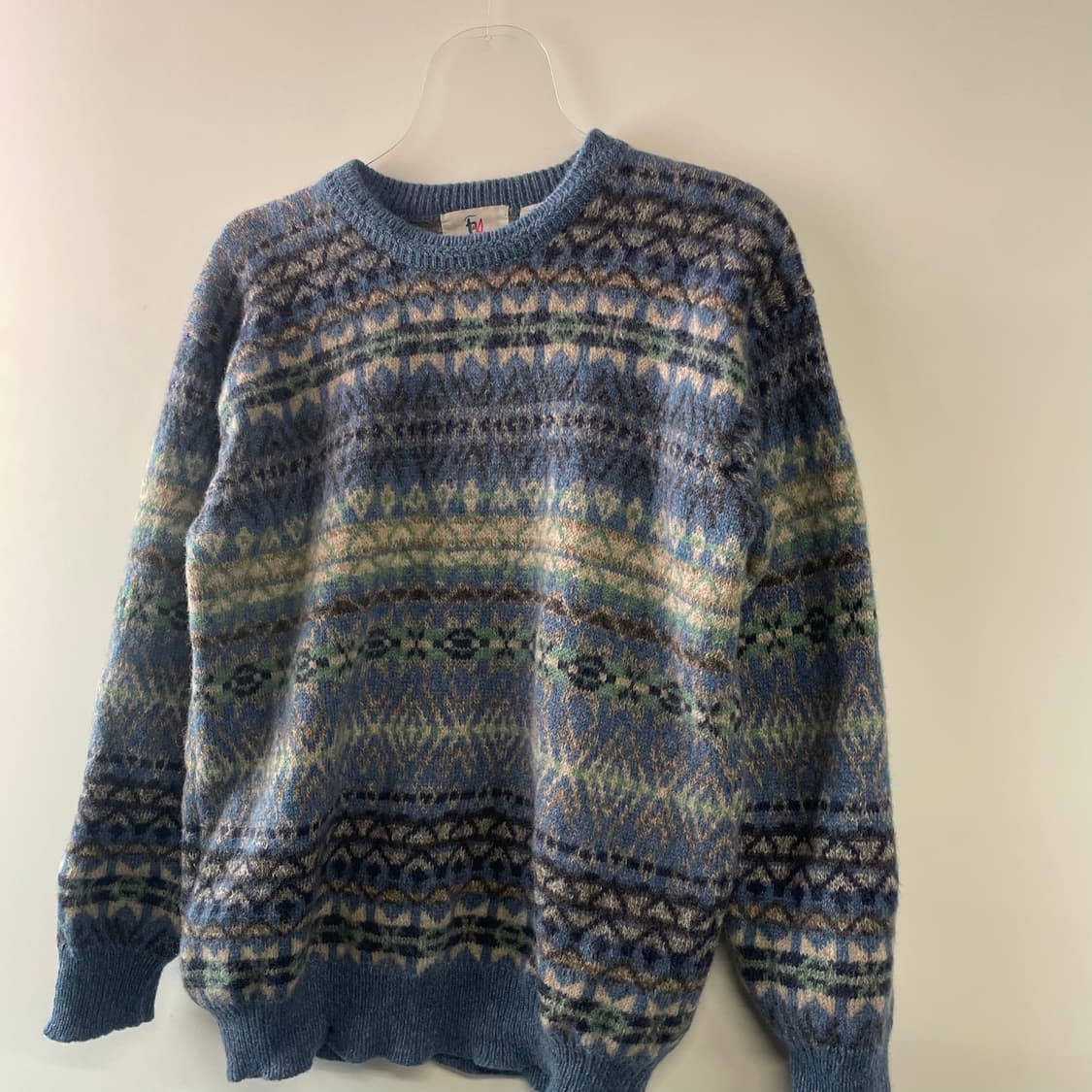 빈티지 노르딕 퓨어 울 라운드 니트 상품이미지3