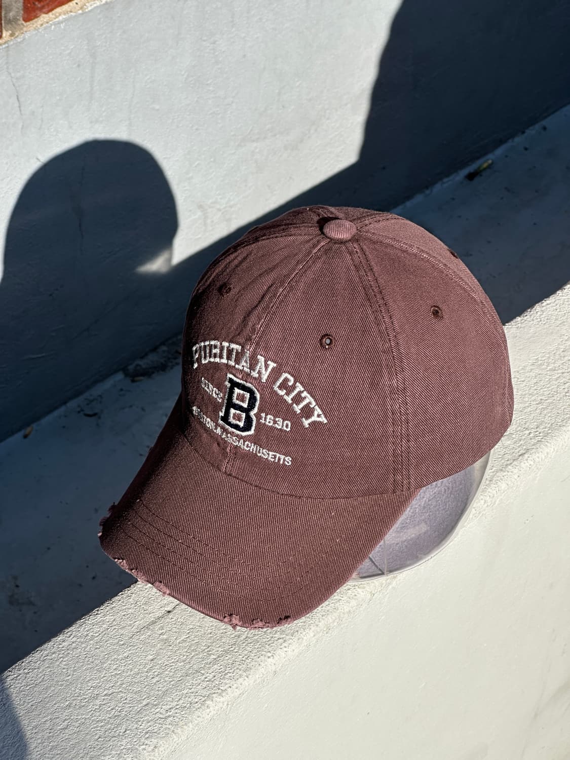 [F] 빈티지 퓨리탄시티 브라운 볼캡 모자 상품이미지2