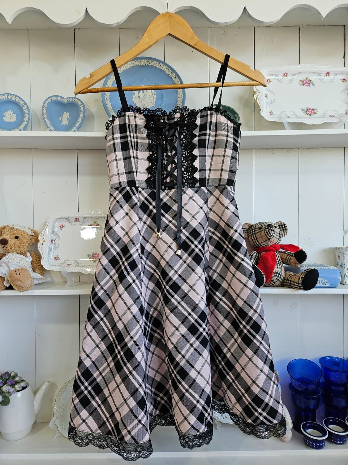 Pink Mix 핑크믹스 딸기우유 체크 원피스 상품이미지1