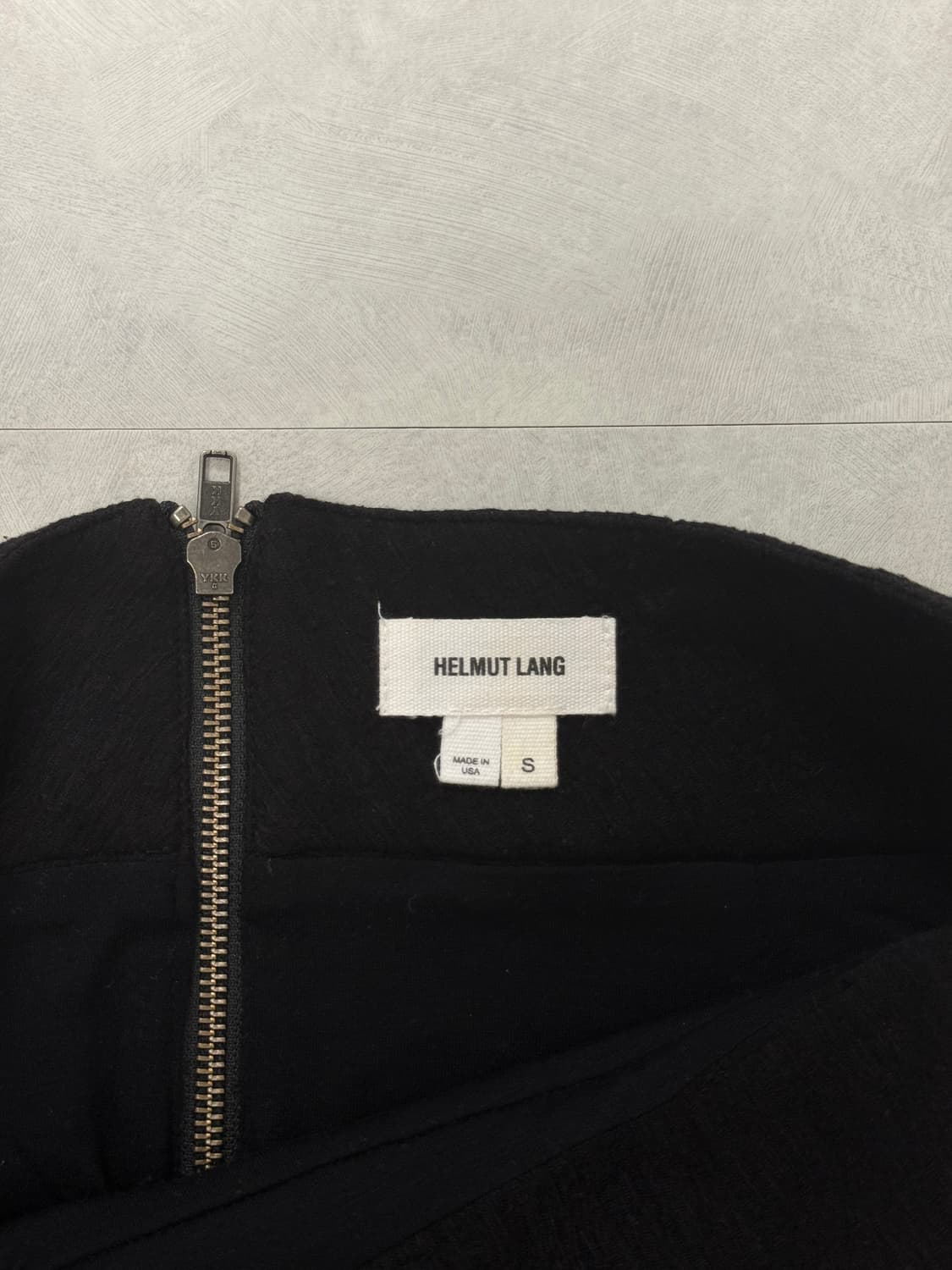 헬무트렝 텍스처드 울 미디 스커트 블랙 상품이미지7