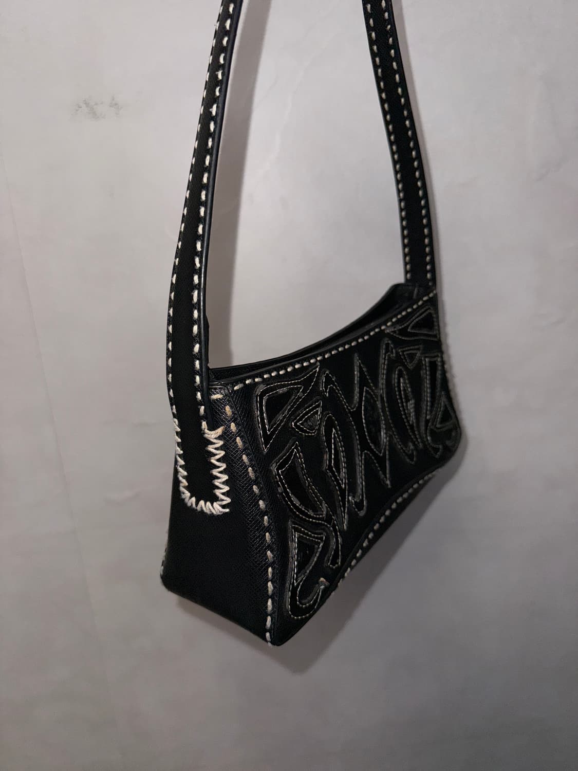 Black oriental calf fur stitch 숄더백 상품이미지3