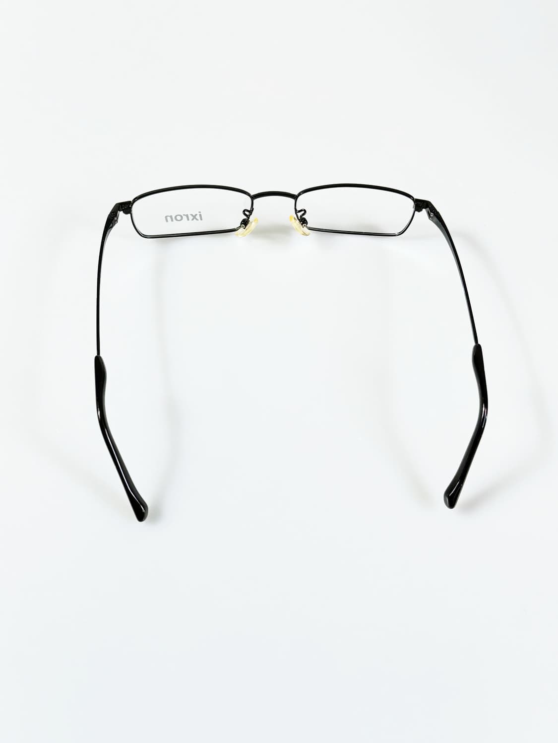 90s IXRON 블랙 메탈 슬림 스퀘어 빈티지 안경 상품이미지5