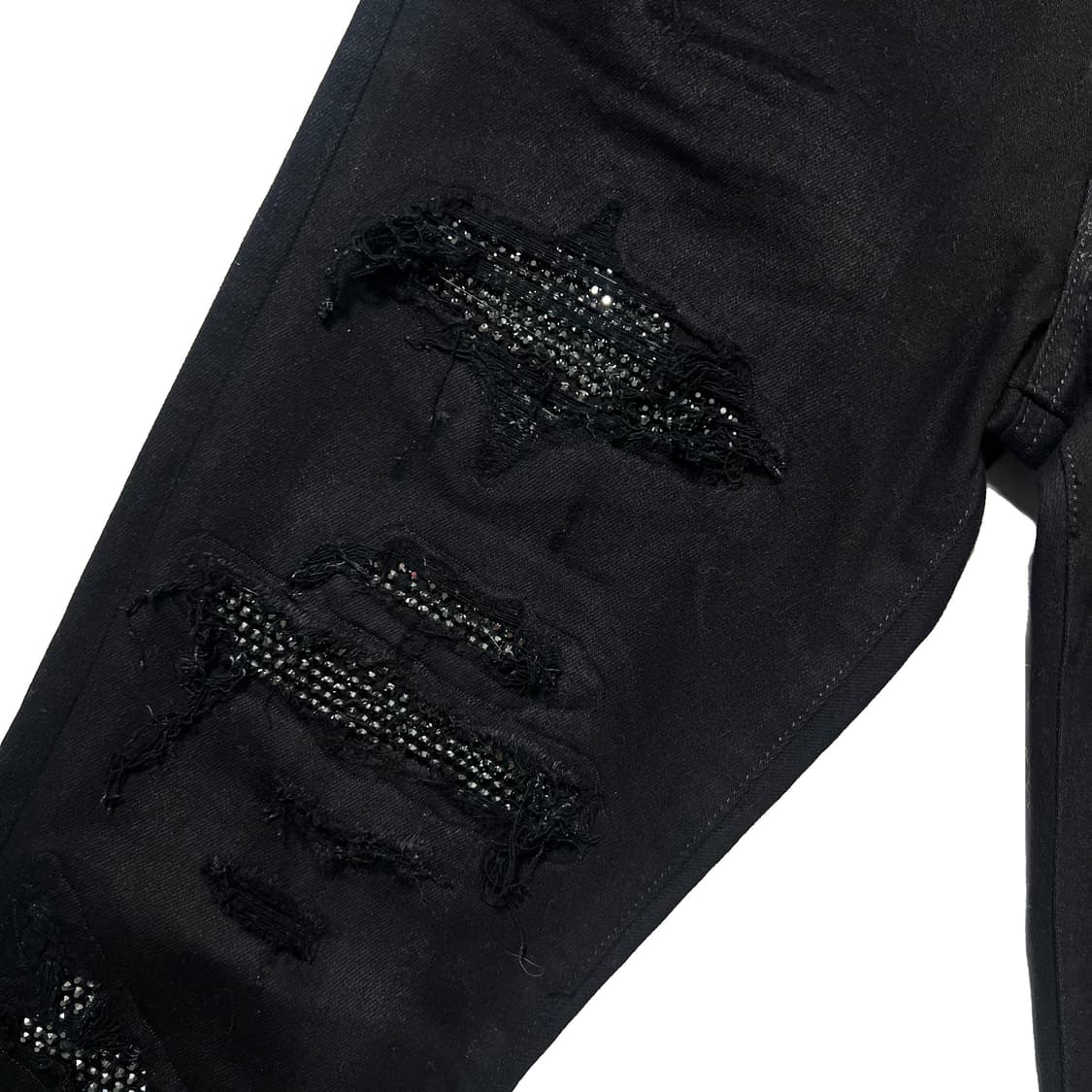 아미리 데미지 스터드 팬츠 블랙 (30) 상품이미지4