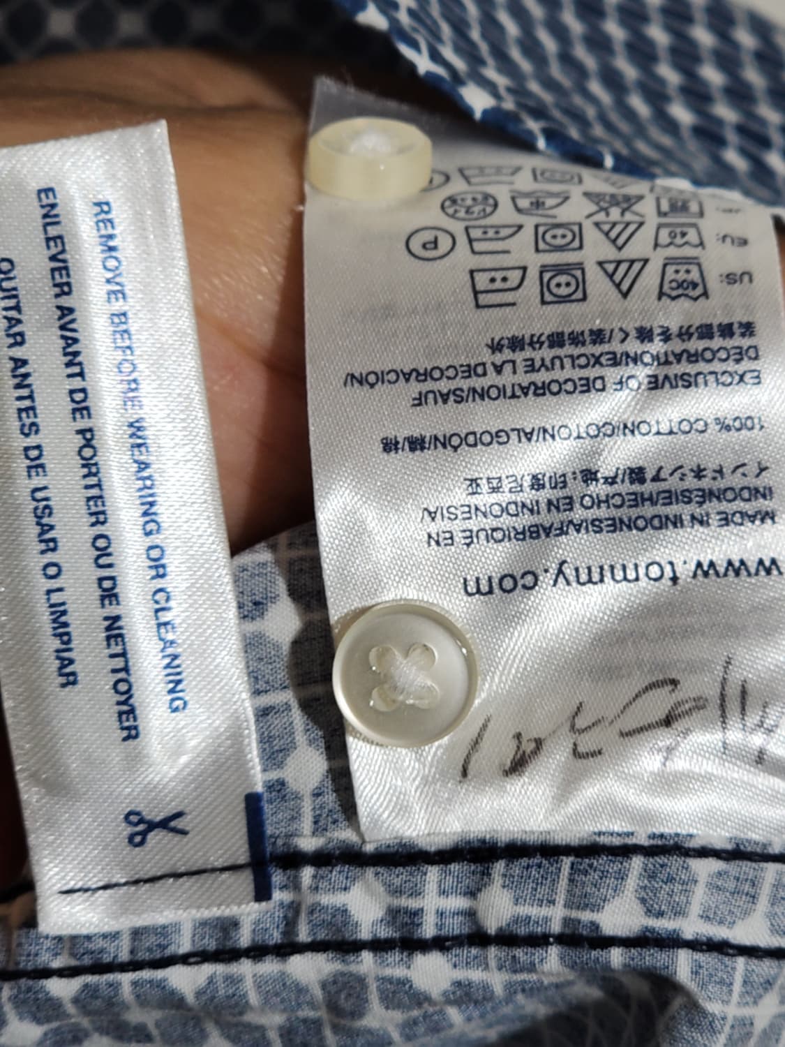 (M) 타미힐피거 셔츠 패턴 남방 토미 로고 포켓  상품이미지5