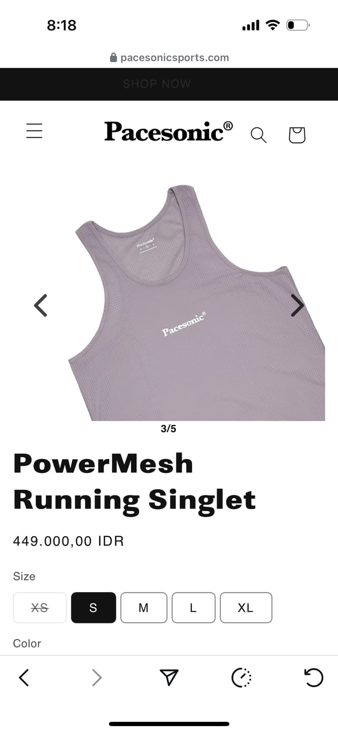 pacesonic PowerMesh Running Singlet 상품이미지3