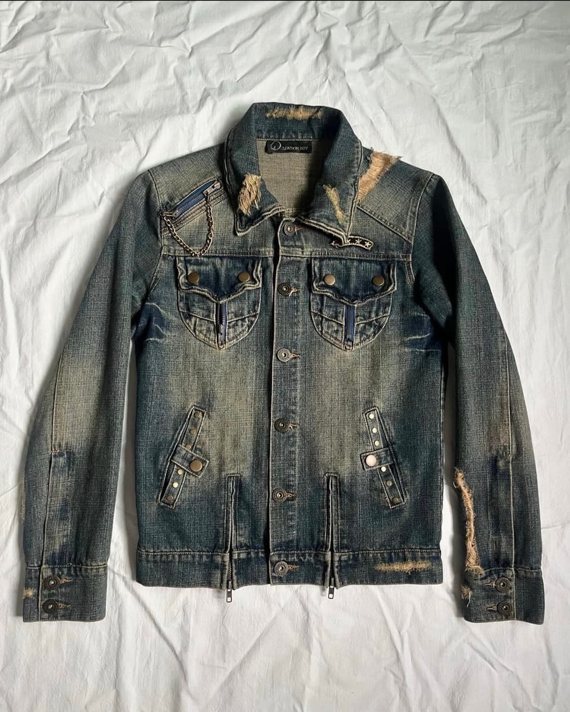 Vkei Archive Distressed Denim Jacket 상품이미지1