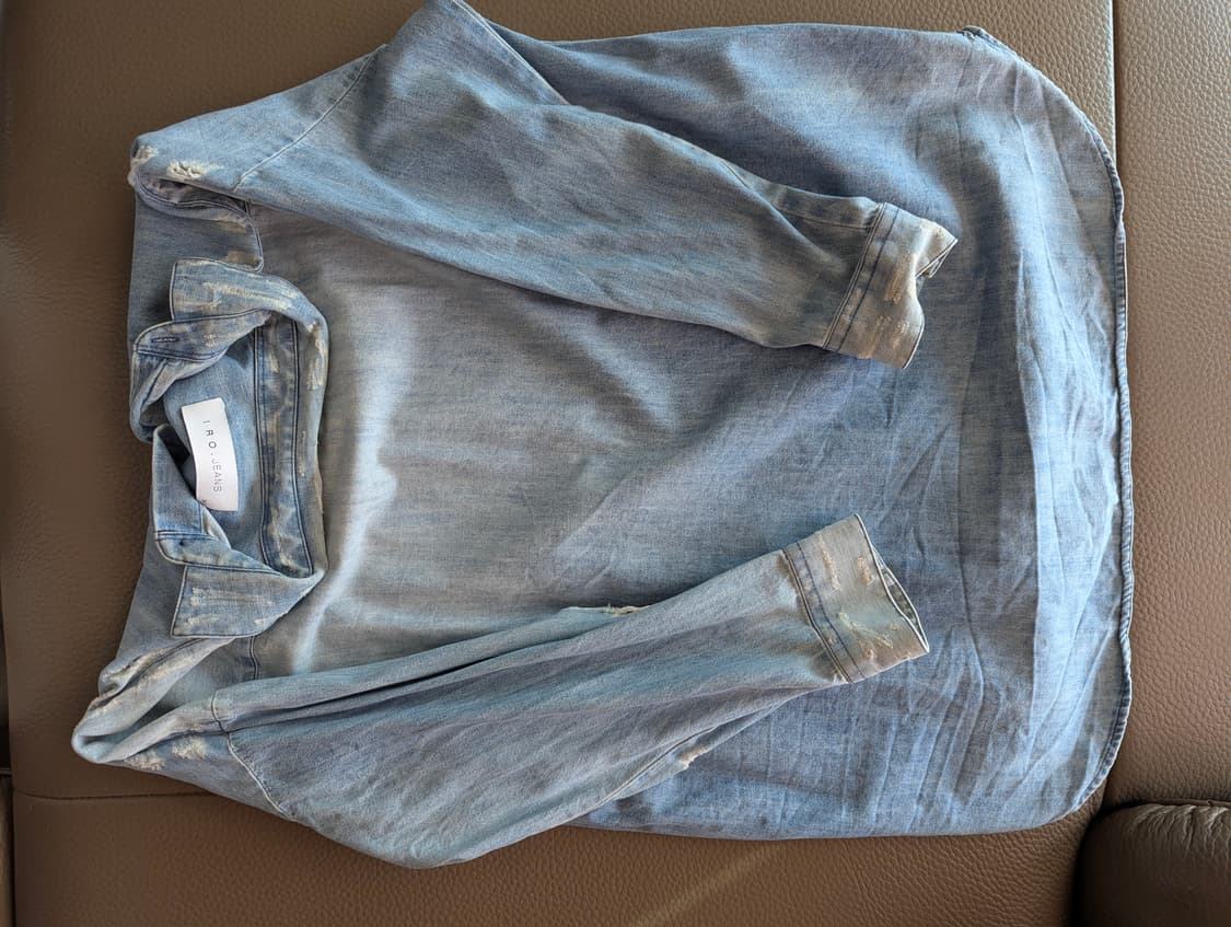 IRO JEANS 이로 정품 디스트로이드 데님 셔츠 상품이미지9